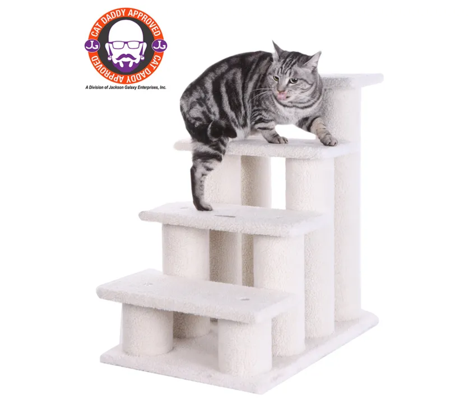 AeroMark International Inc Real Wood 4 Steps Ramp For Dogs