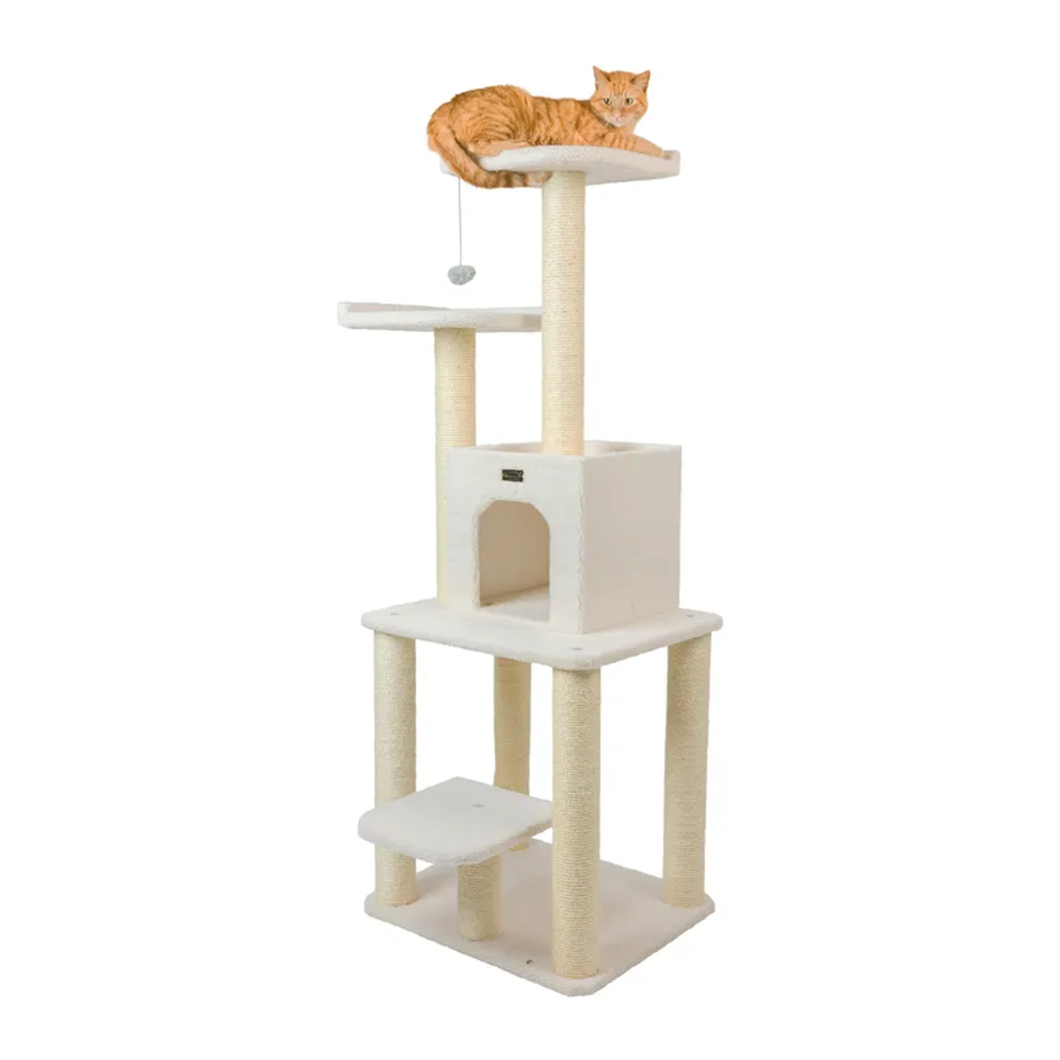 AeroMark International Inc Real Wood B6203 Classic Cat Tree Five Levels Cat Condo Scratchers