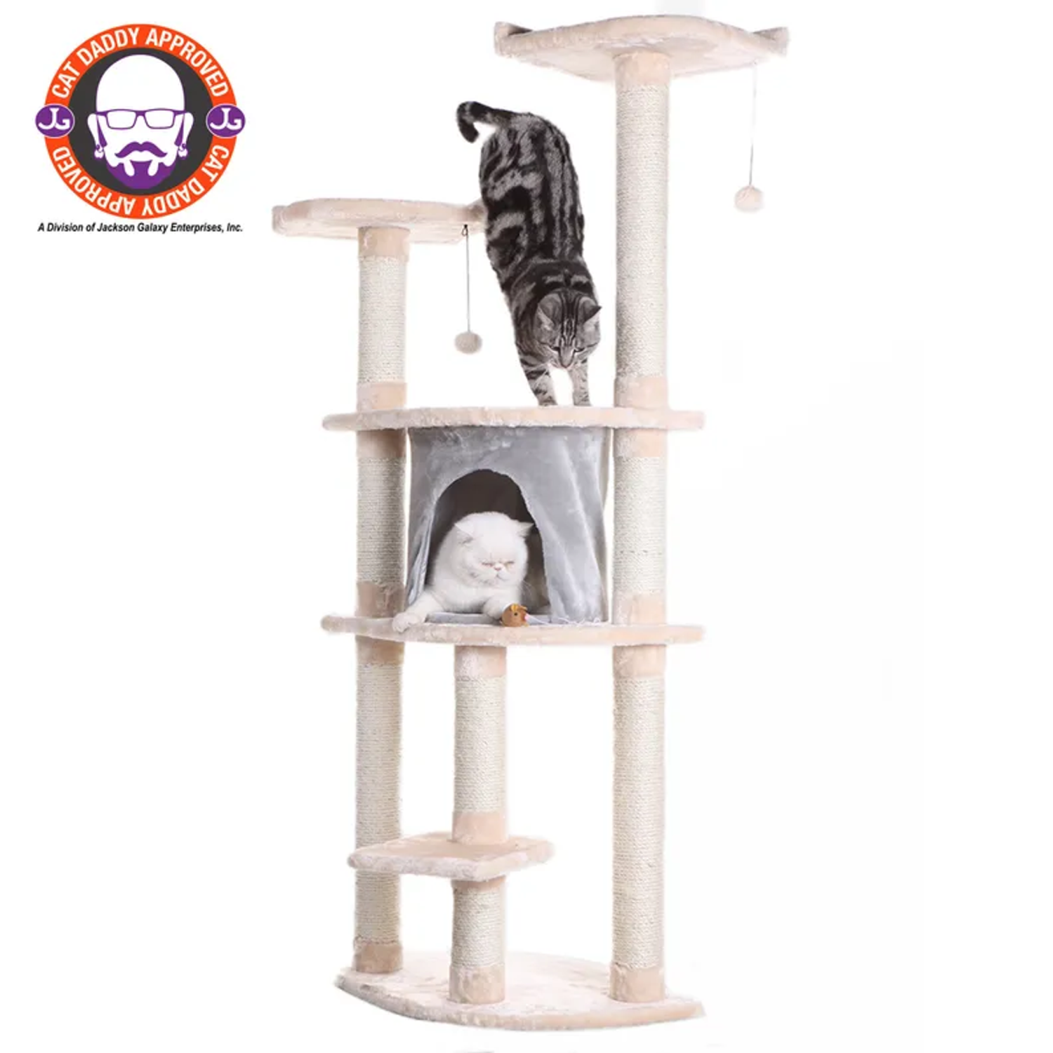 AeroMark International Inc Armarkat 64" Real Wood Cat Tree W Sractch Sisal Post Scratchers