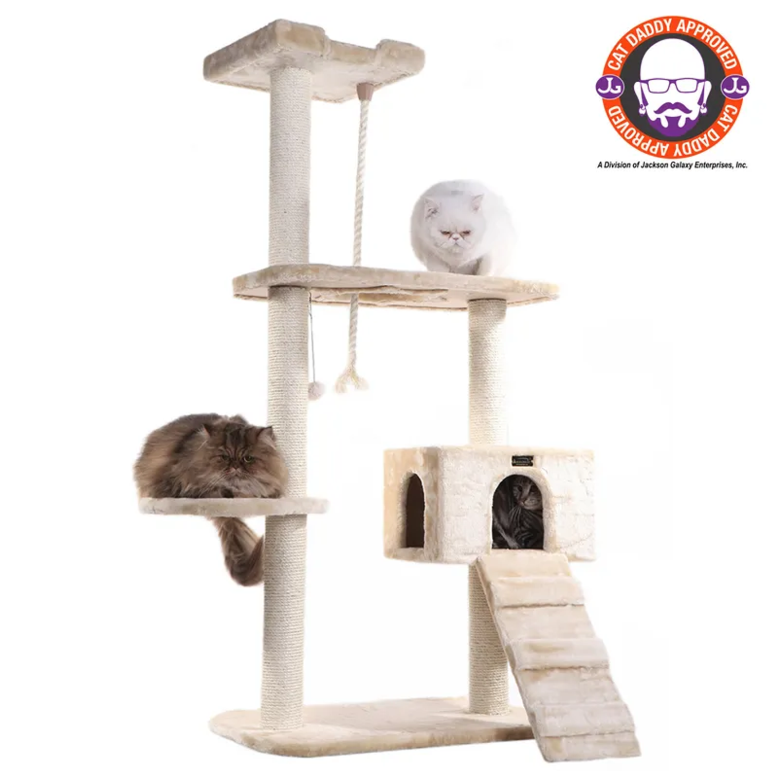 AeroMark International Inc Armarkat Natural Sisal Scratching Cat Tree 58 Height BGE Scratchers