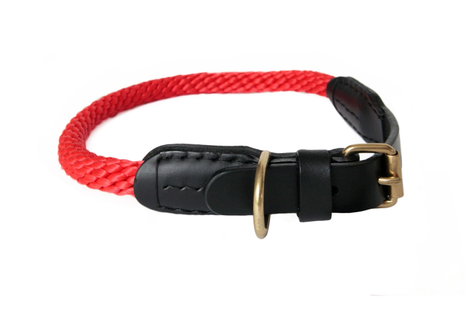 Alvalley LLC Rope and Leather Collar with Buckle (18 in) Dog Collars