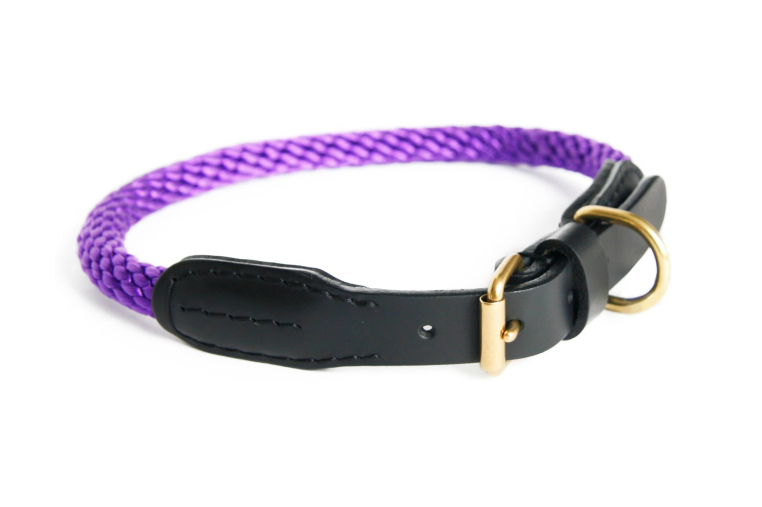 Alvalley LLC Rope and Leather Collar with Buckle (26 in) Dog Collars