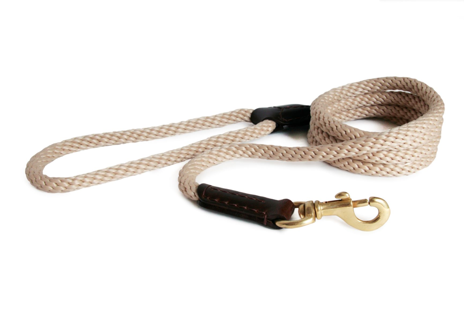 Alvalley LLC Rope and Leather Snap Lead (4ft x 3/4 in) Dog Leashes