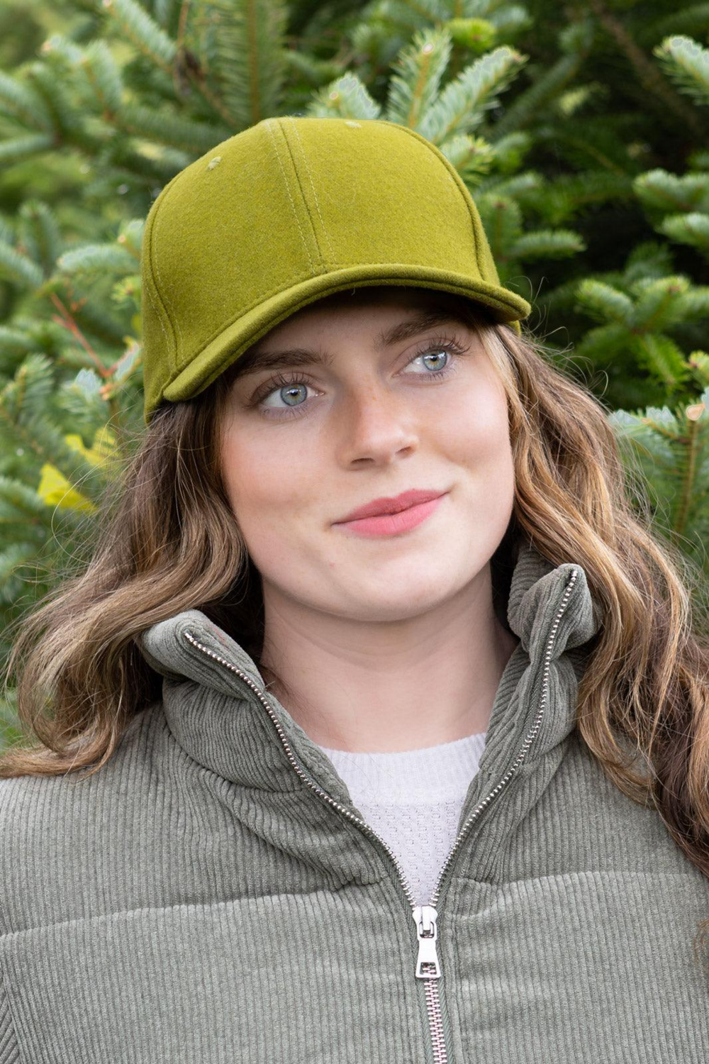 Aria the Fox LLC Mossy Pine Wool Baseball Cap Pet App