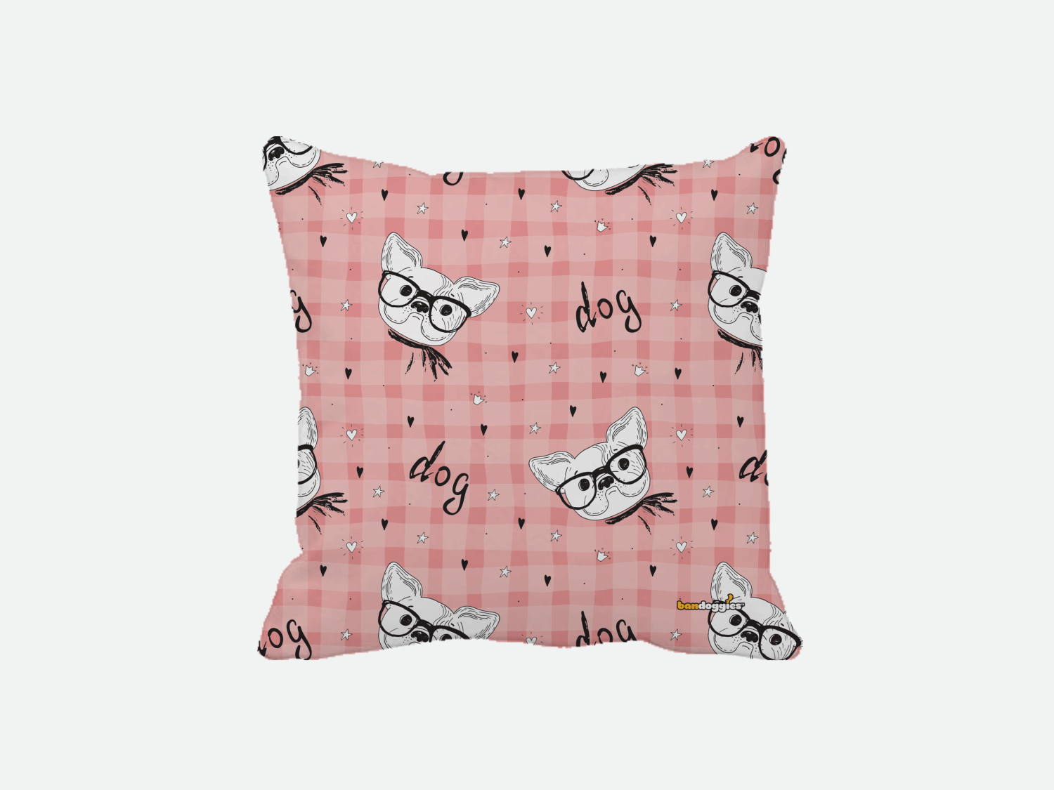Bandoggies French Bulldog Throw Pillow Dog Bandanas