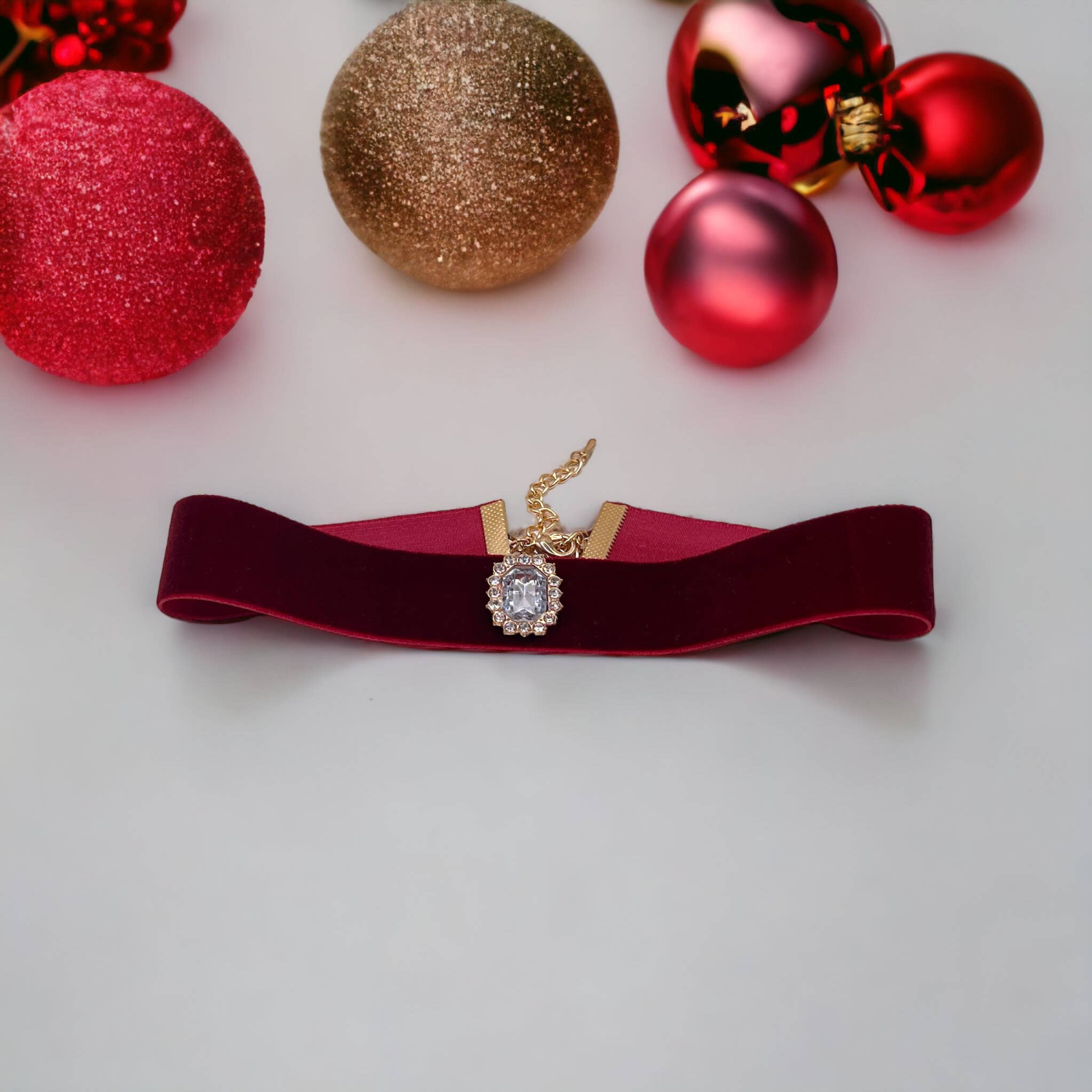 Bark Fifth Avenue Luxurious Velvet Crystal Dog Collar Dog Collars