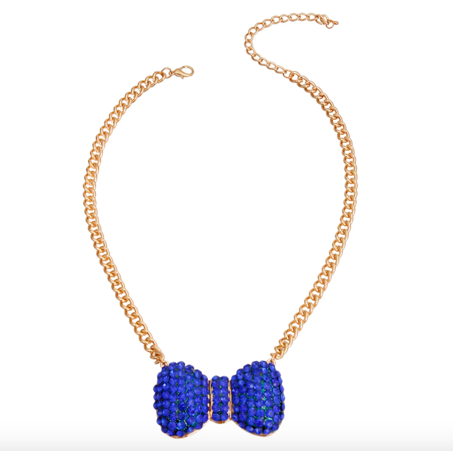 Bark Fifth Avenue Royal Blue Bow Necklace- Big Dog Necklace Dog Collars