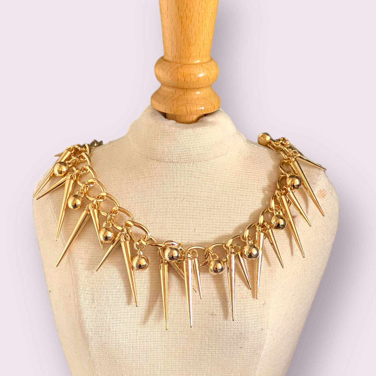 Bark Fifth Avenue Spikey Stud Chain- Dog Necklace Dog Collars