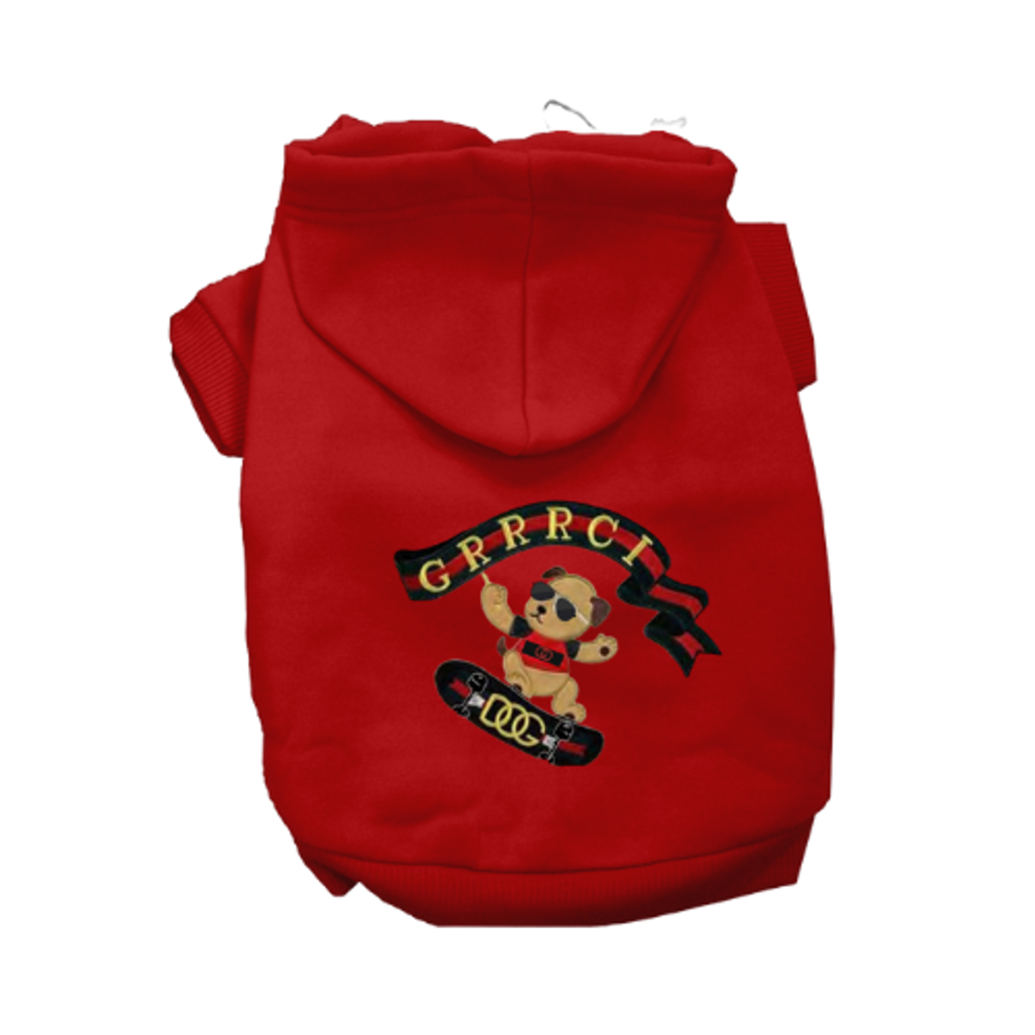 Bark Fifth Avenue GG Skateboard Dog Hoodie Dog Clothes