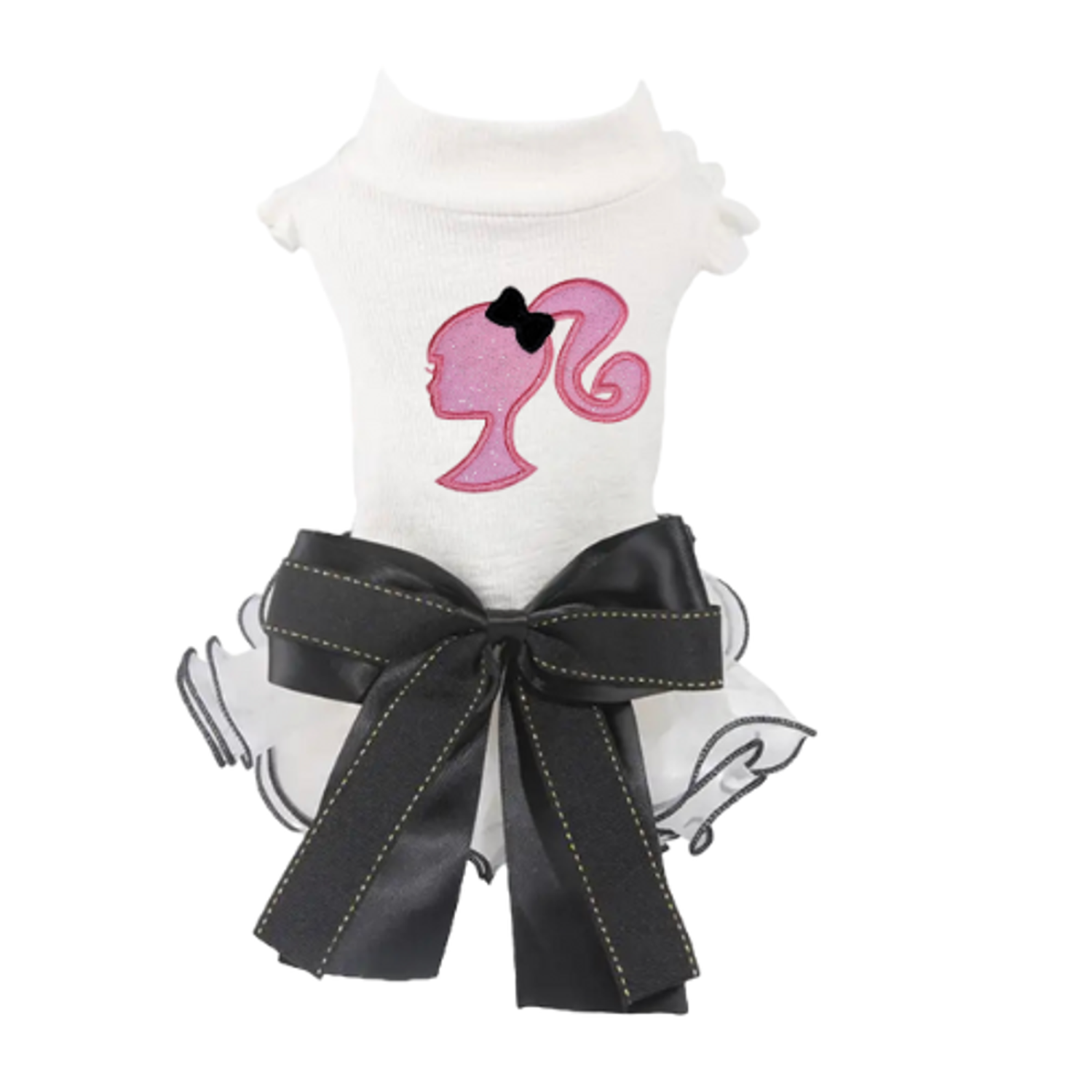Bark Fifth Avenue Barbie Silhouette Ruffle Dog Dress Dog Clothes