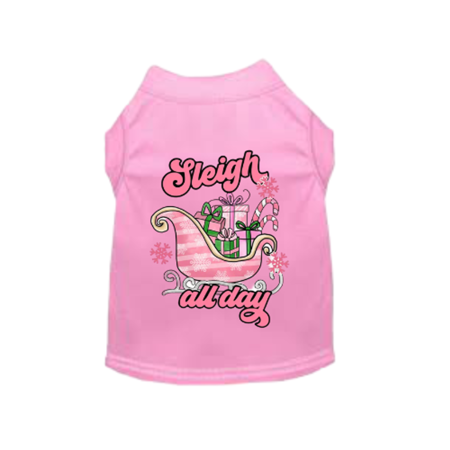 Bark Fifth Avenue Sleigh All Day - Dog Shirt Dog Clothes