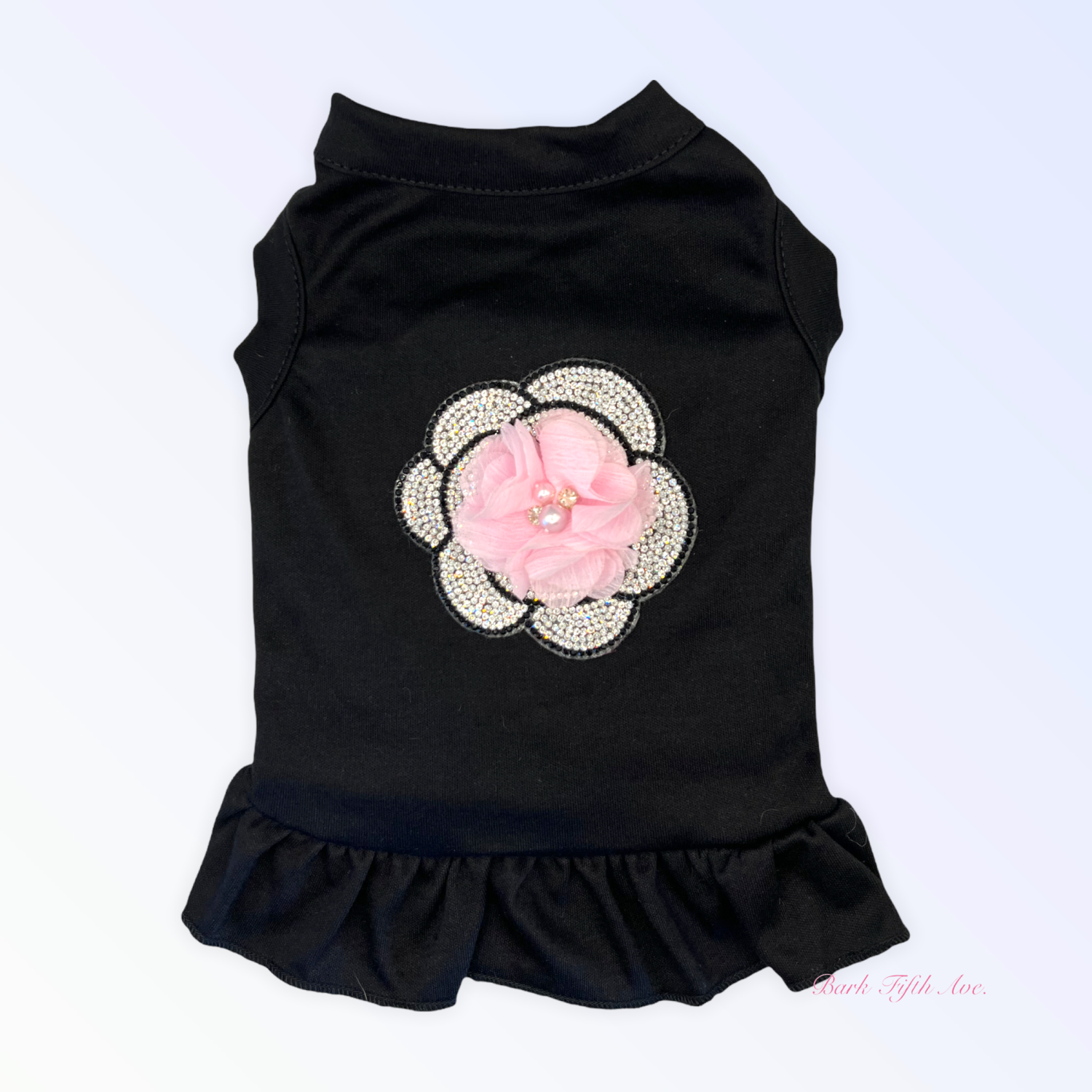 Bark Fifth Avenue Chiffon and Rhinestone Camellia Dress Dog Clothes