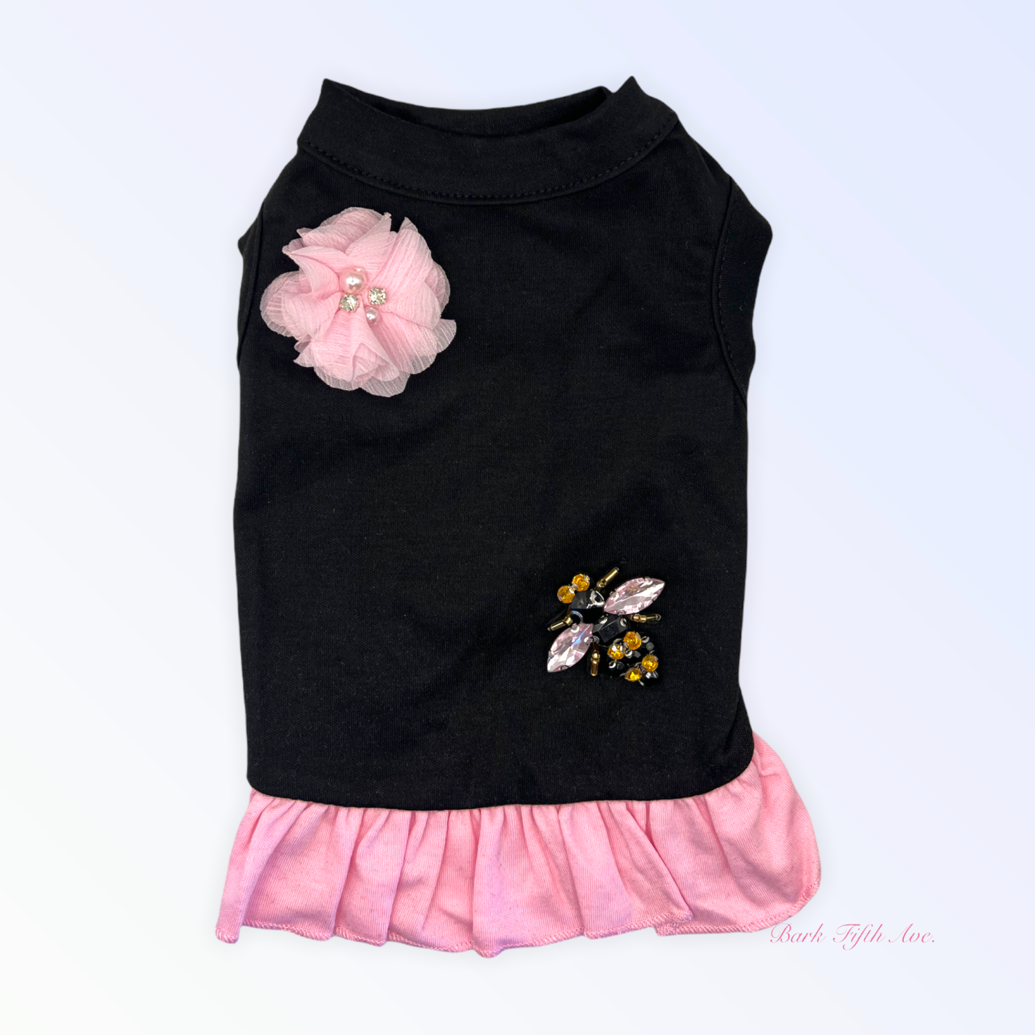 Bark Fifth Avenue Chiffon Jeweled Bumble Bee Dress Dog Clothes