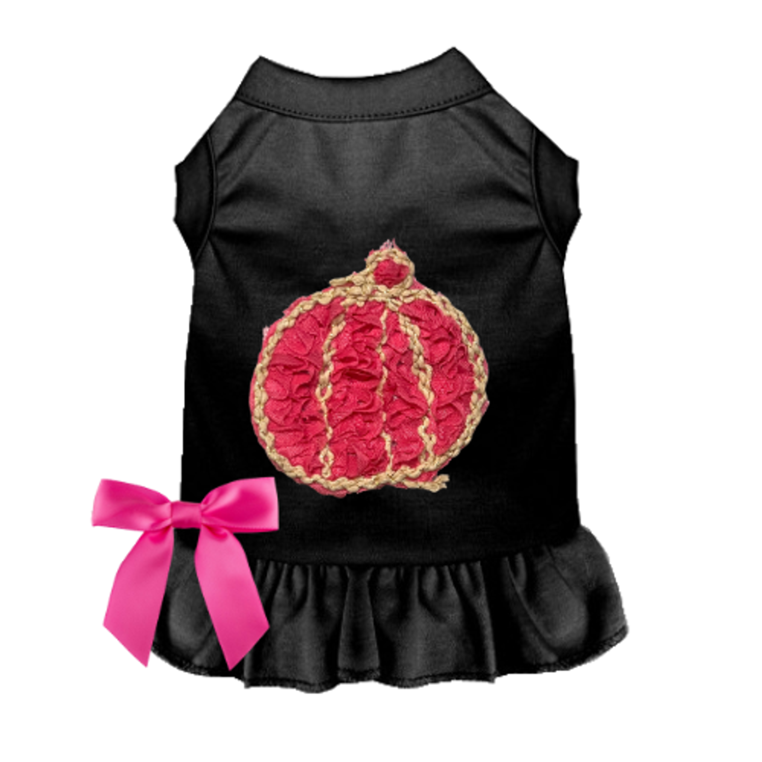 Bark Fifth Avenue Chiffon Rose Halloween Pumpkin Dress Dog Clothes