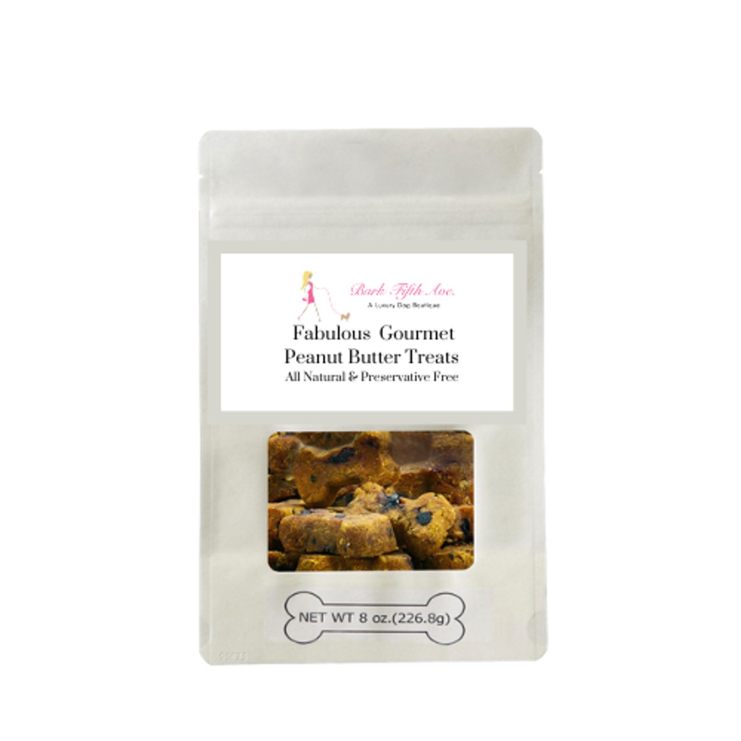 Bark Fifth Avenue Fabulous  Gourmet Peanut Butter Treats Dog Treats