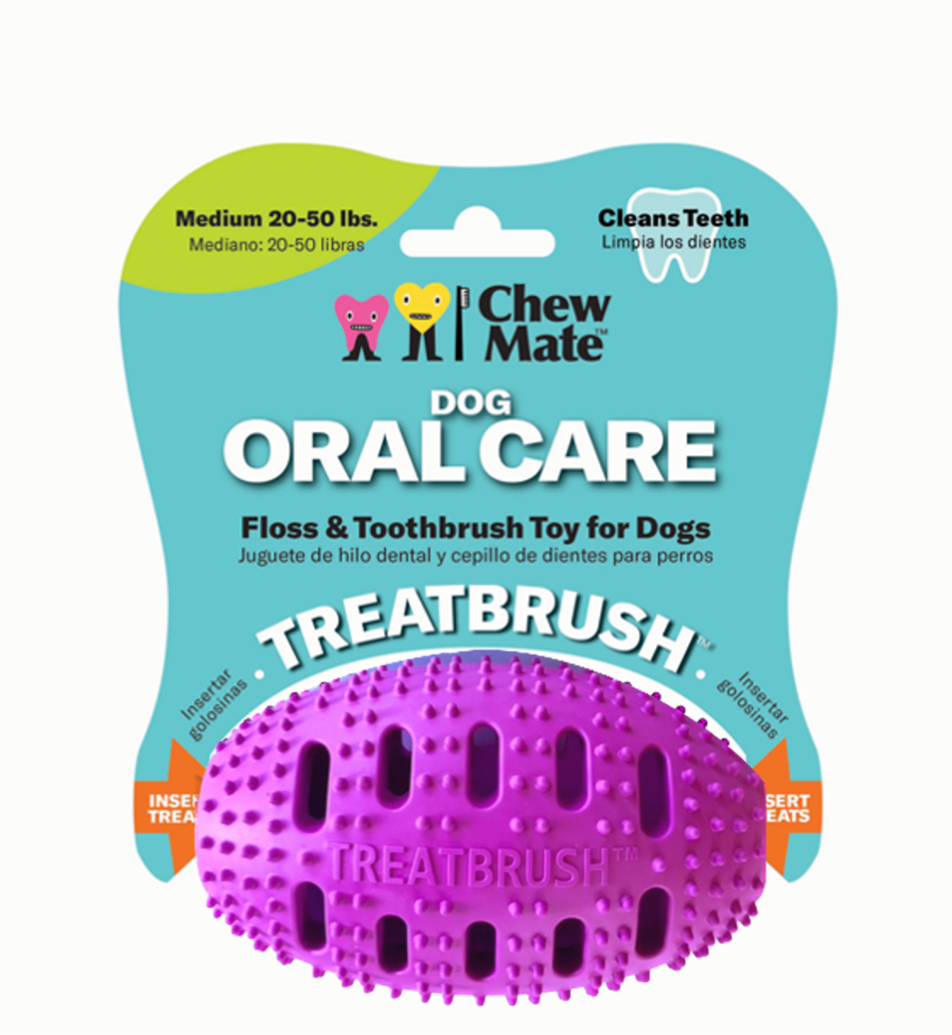 Chewmate (Allnat Innovations Inc) Natural Rubber Football Oral Care Toy Dental Care