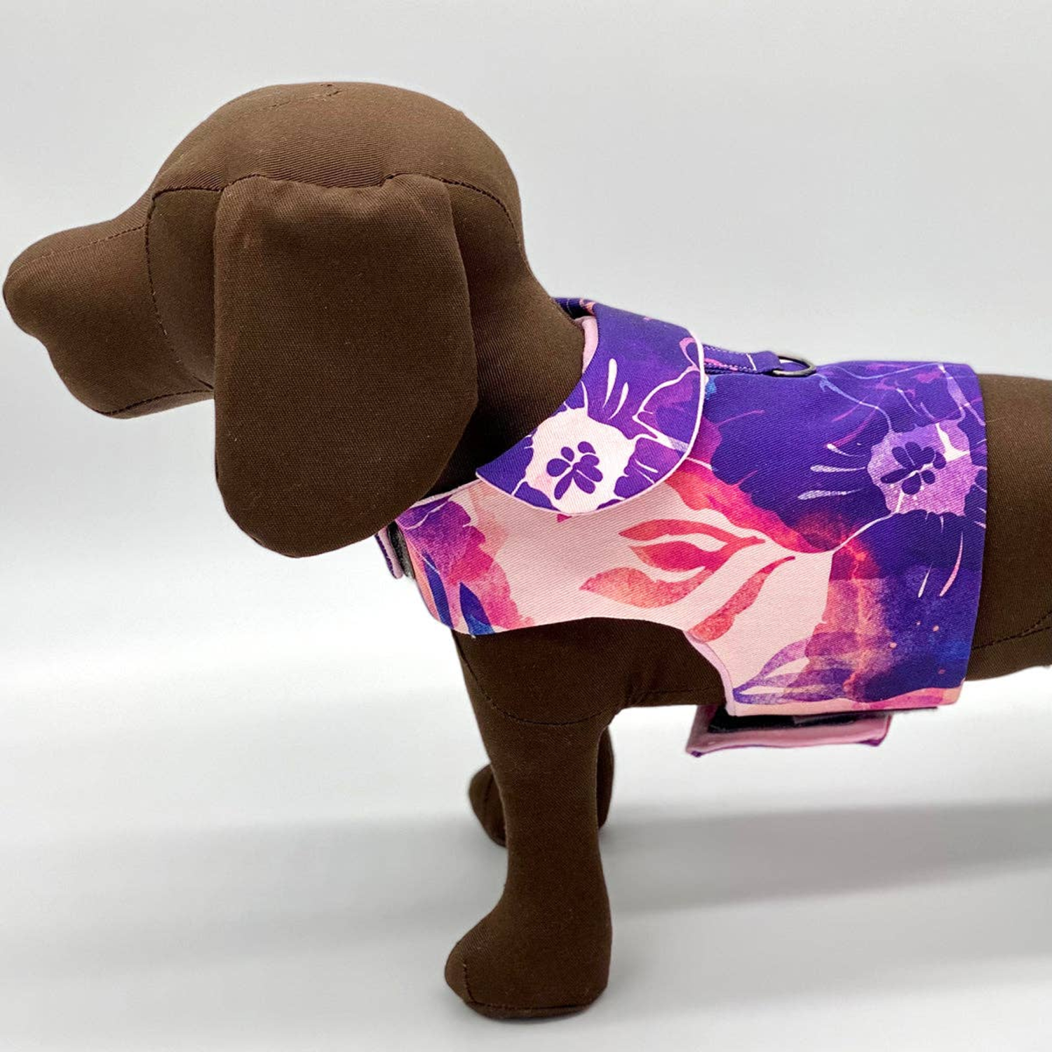 DoggieCoutureNY DCNY Purple Hibiscus Vest Dog Harnesses