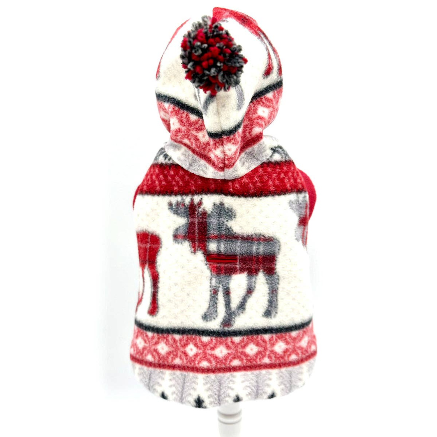 DoggieCoutureNY "Through the Woods" Luxe Fleece Blanket Hoodie w/ Pom Pom Dog Clothes