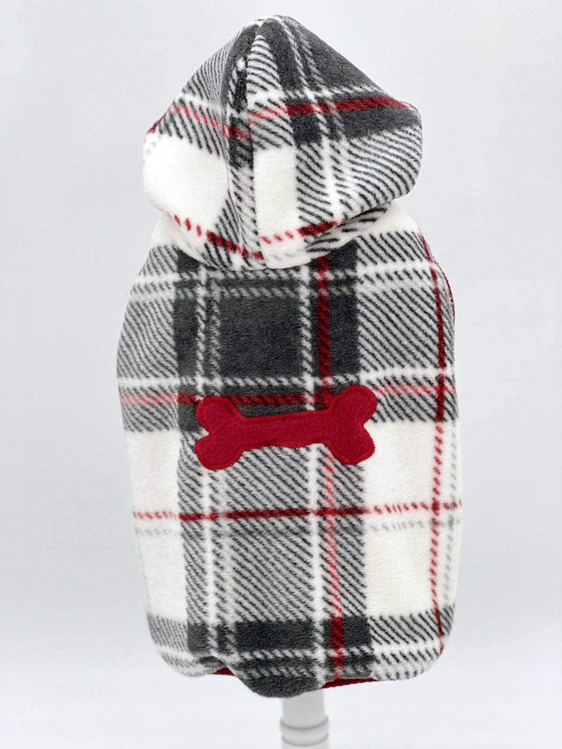 DoggieCoutureNY "Snowy Roads" Luxe Fleece Blanket Hoodie in Lodge Plaid Dog Clothes