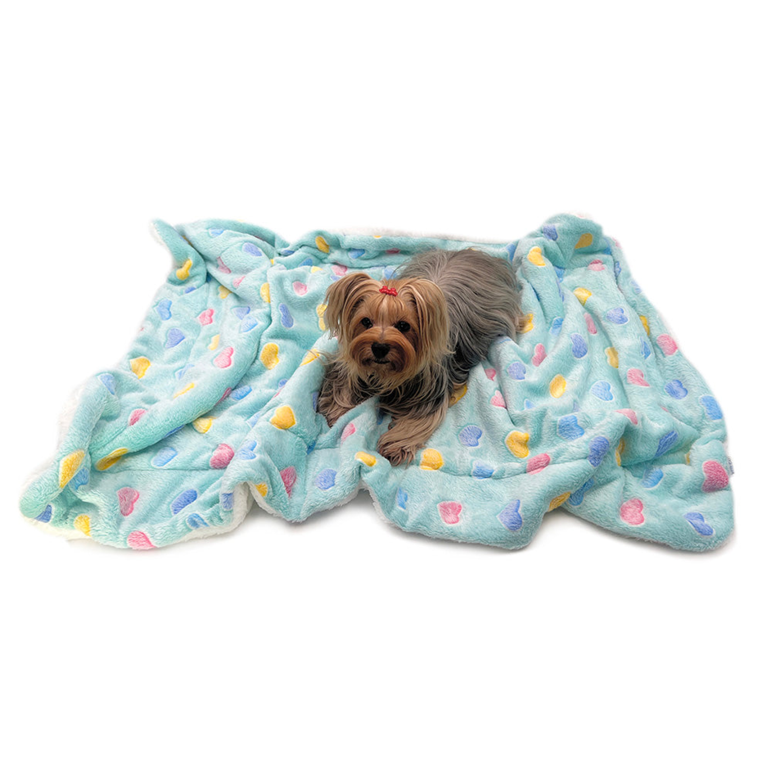 Klippo Pet Inc Ultra Plush Colorful Hearts Blanket Dog Clothes