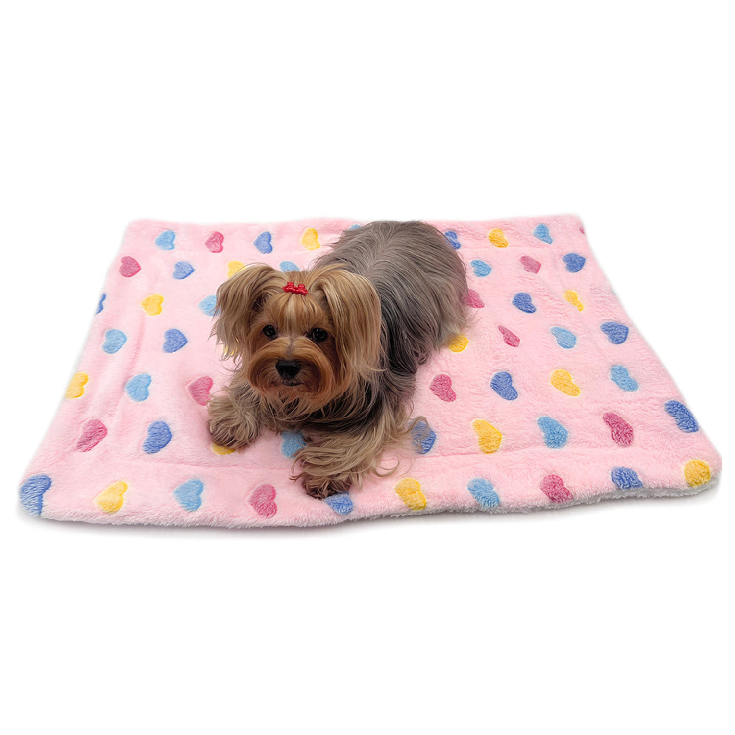 Klippo Pet Inc Ultra Plush Colorful Hearts Blanket Dog Clothes