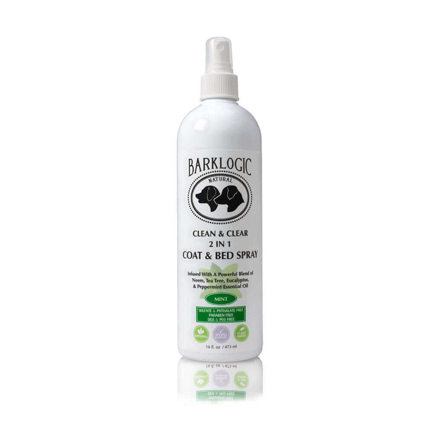Logic Products BarkLogic Clean & Clear 2 in 1 Coat & Bed Spray Grooming Supplies