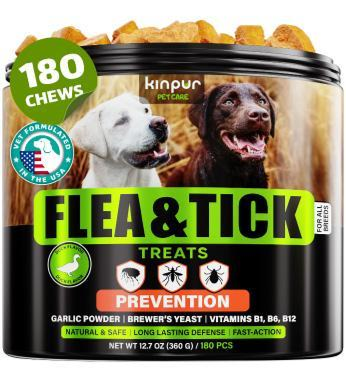 Onlihub Inc Flea and Tick Prevention Chewable for Dogs Vitamins & Supplements
