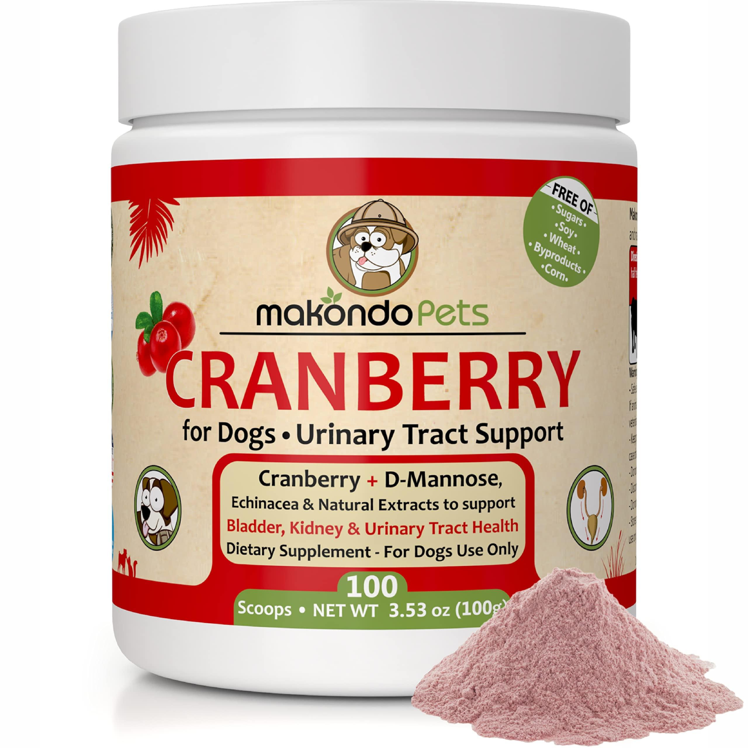 Onlihub Inc Dog Cranberry Supplement Natural Dog UTI Treatment & Kidney Support for Dogs Vitamins & Supplements