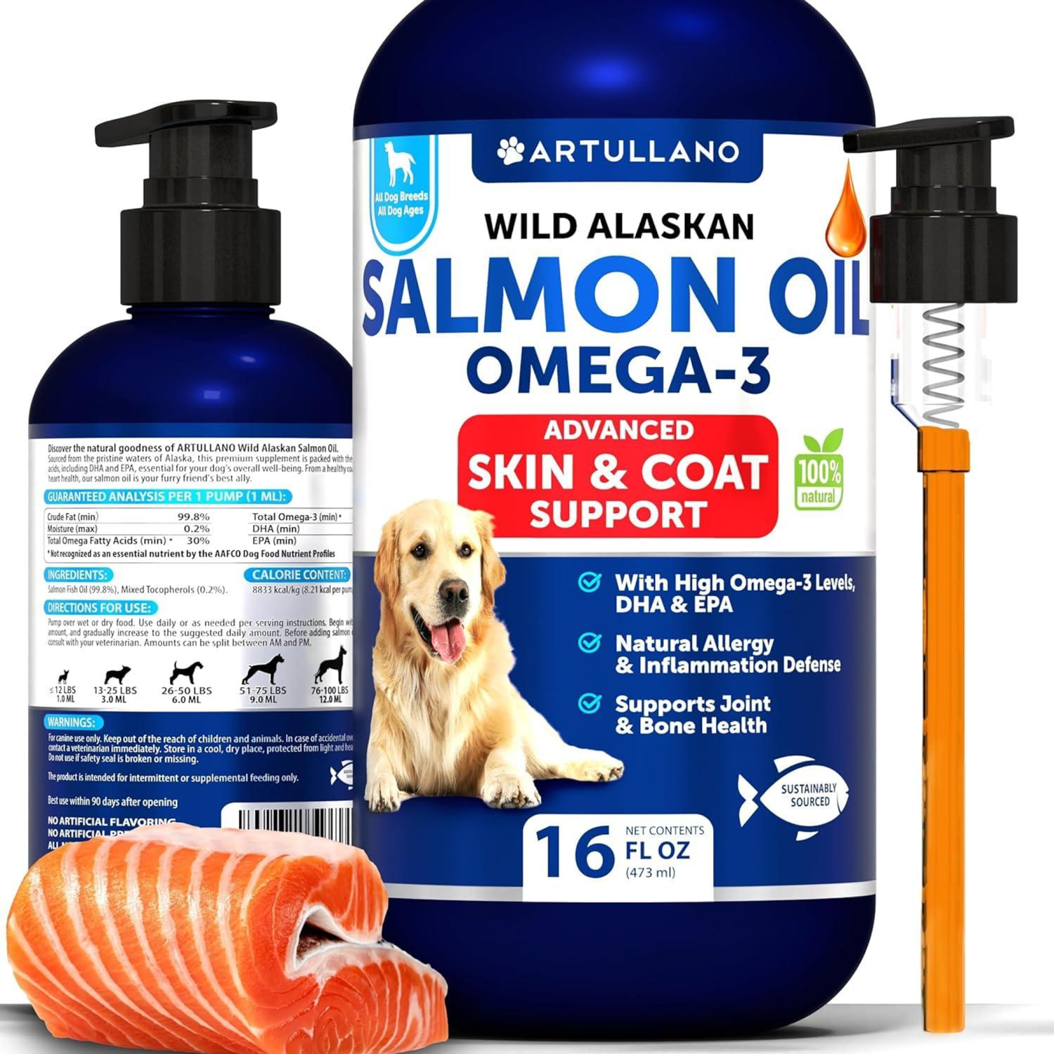 Onlihub Inc Salmon Oil for Dogs Dog Supplements