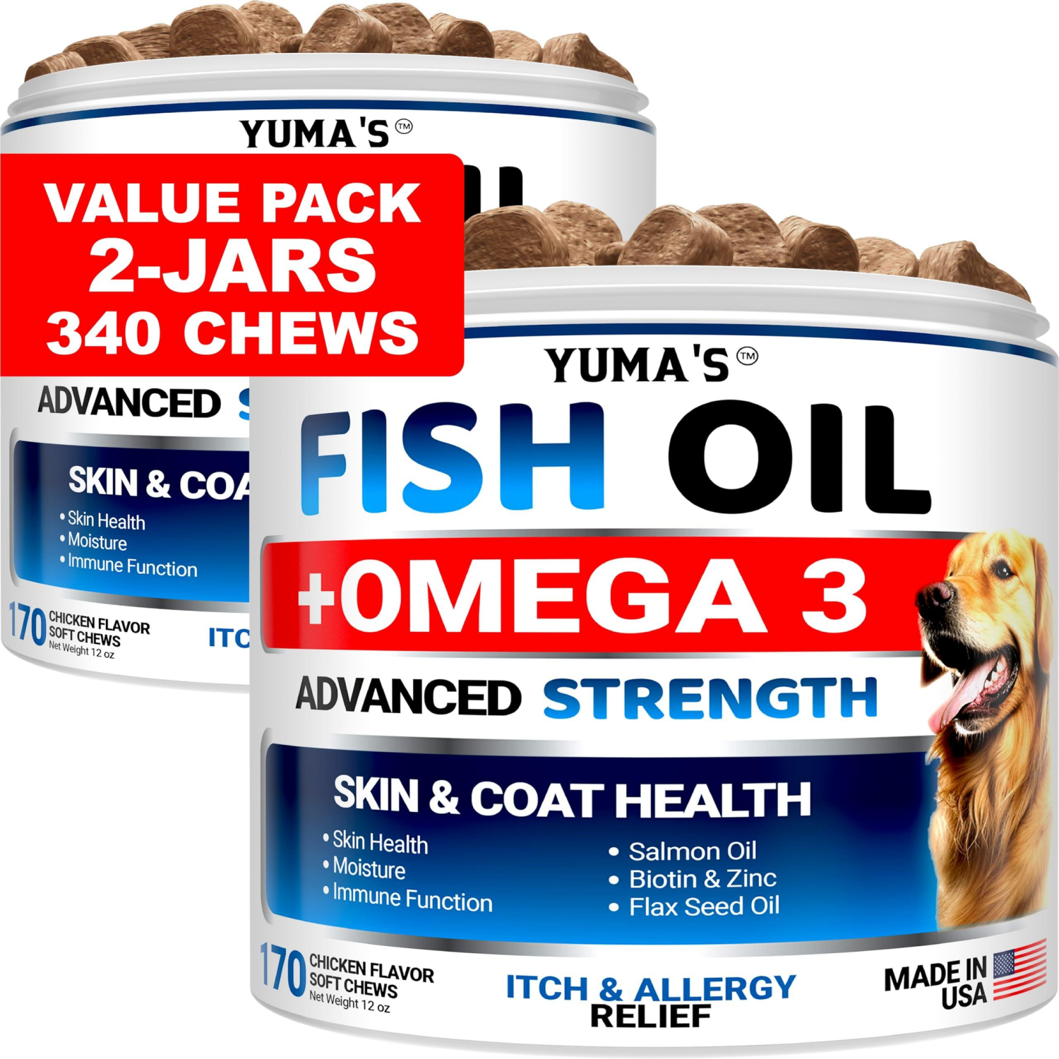 Onlihub Inc Omega 3 Fish Oil for Dogs Dog Supplements