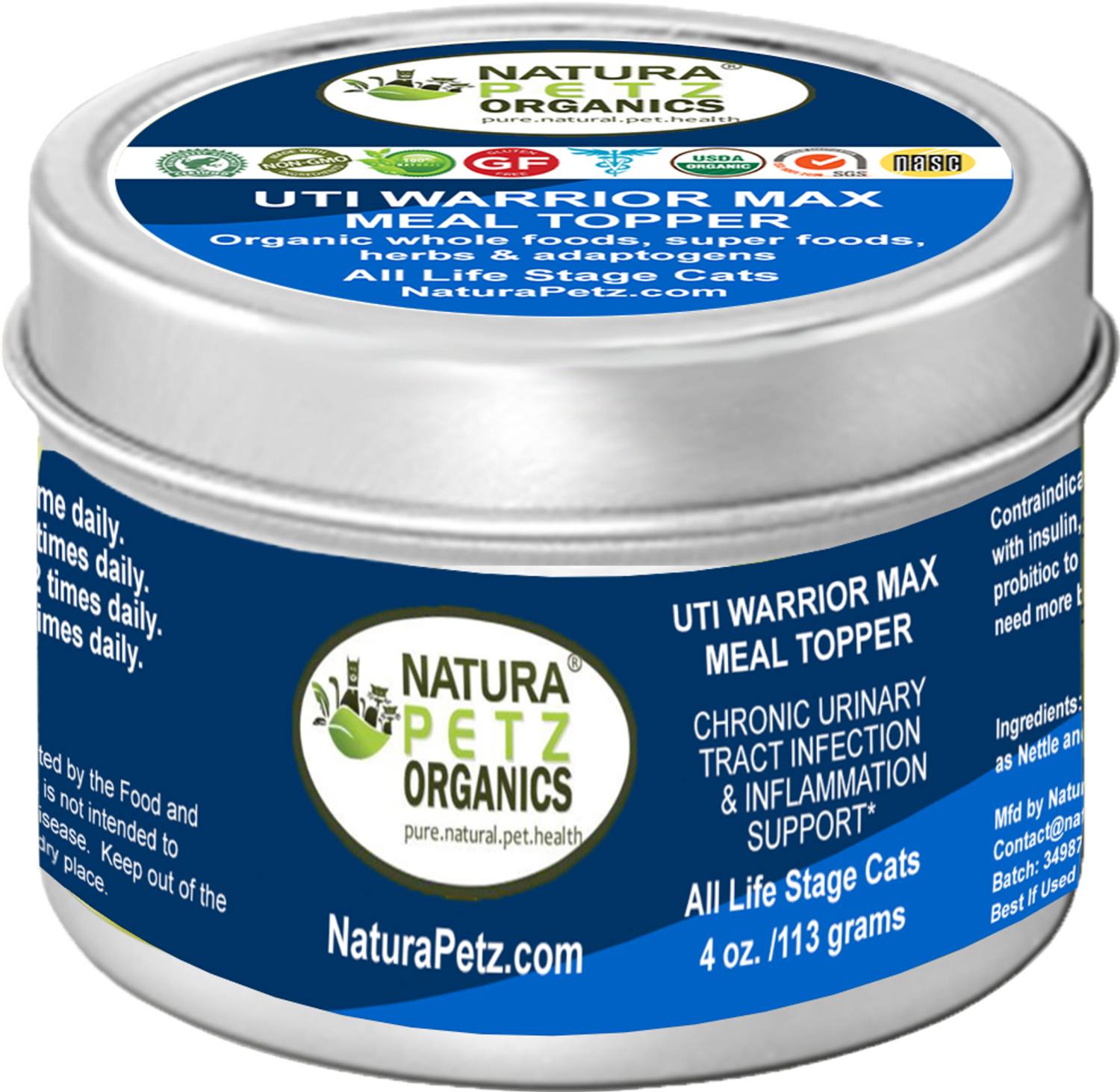 Organic Pet Systems Uti Warrior Max Meal Topper* Chronic Urinary Tract Infection & Inflammation Support* Dog Food Toppers