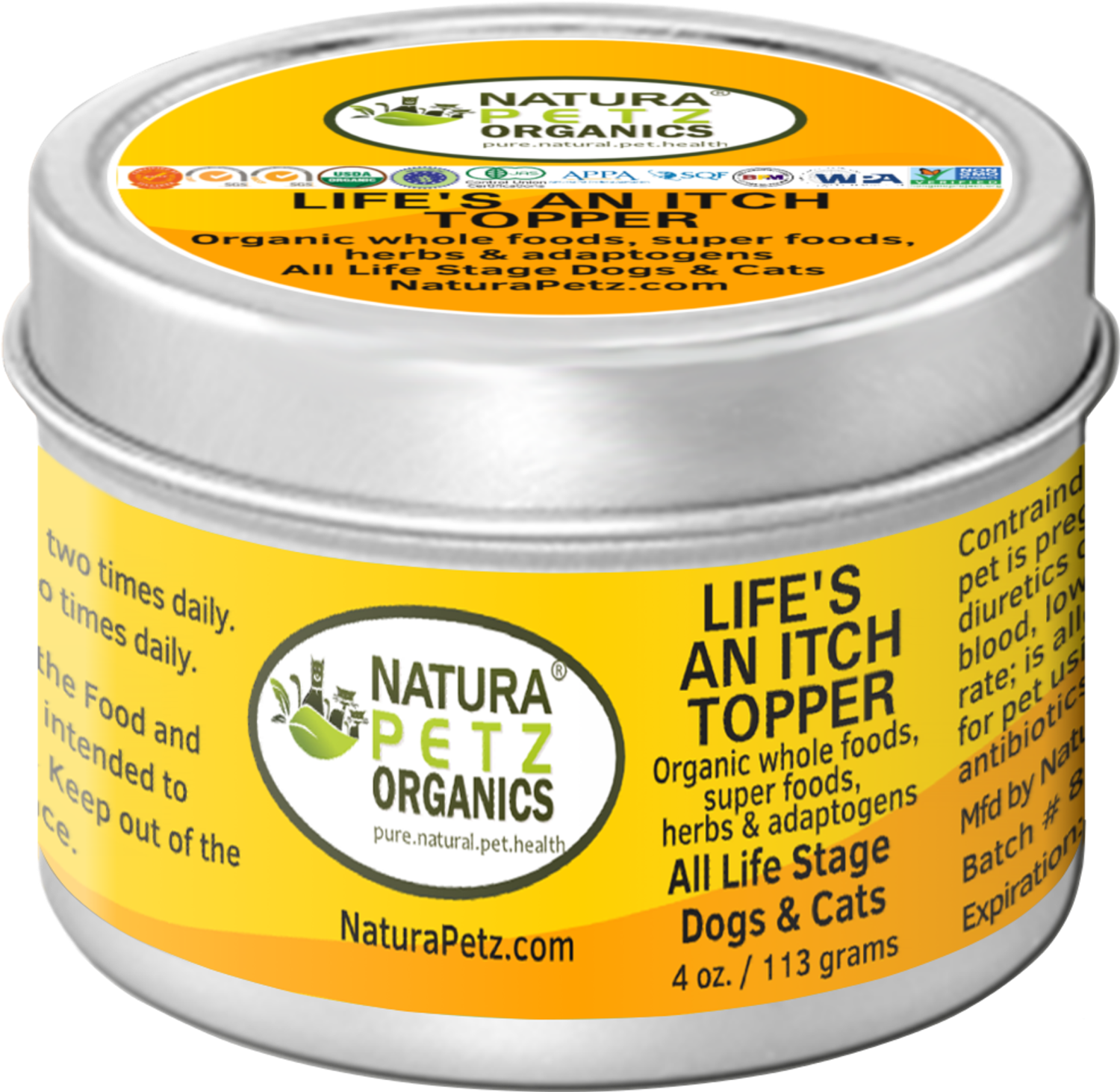 Organic Pet Systems Lifes An Itch! Anti-Allergy Flavored Meal Topper For Dogs & Cats* Dog Food Toppers