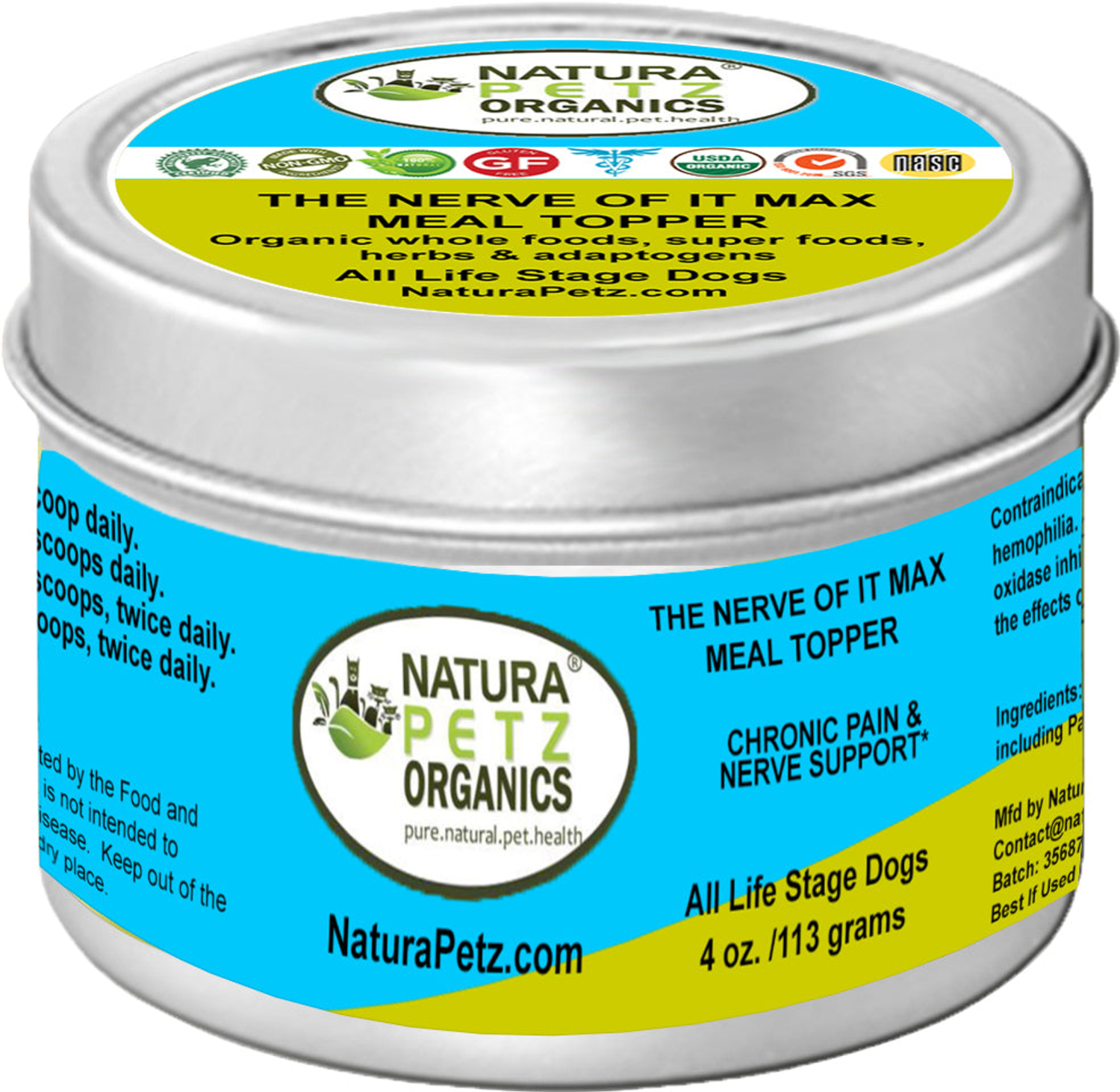 Organic Pet Systems Max Meal Topper - Adjunctive Chronic Pain & Nerve Support* Dogs And Cats Dog Food Toppers