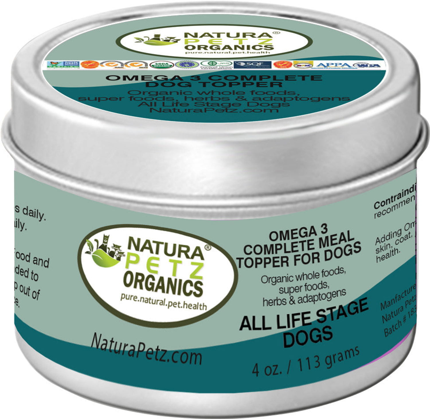 Organic Pet Systems Omega 3 & 6 Complete Meal Topper For Dogs & Cats*  - Nutritional Omega 3 Meal Topper For Dogs & Cats* Dog Food Toppers