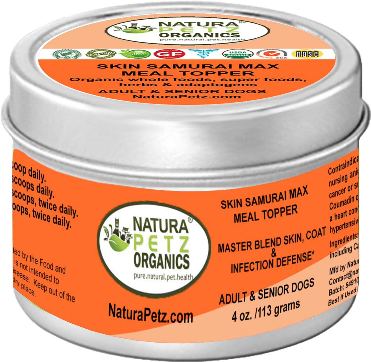 Organic Pet Systems Skin Samurai Max Meal Topper - Master Blend Skin