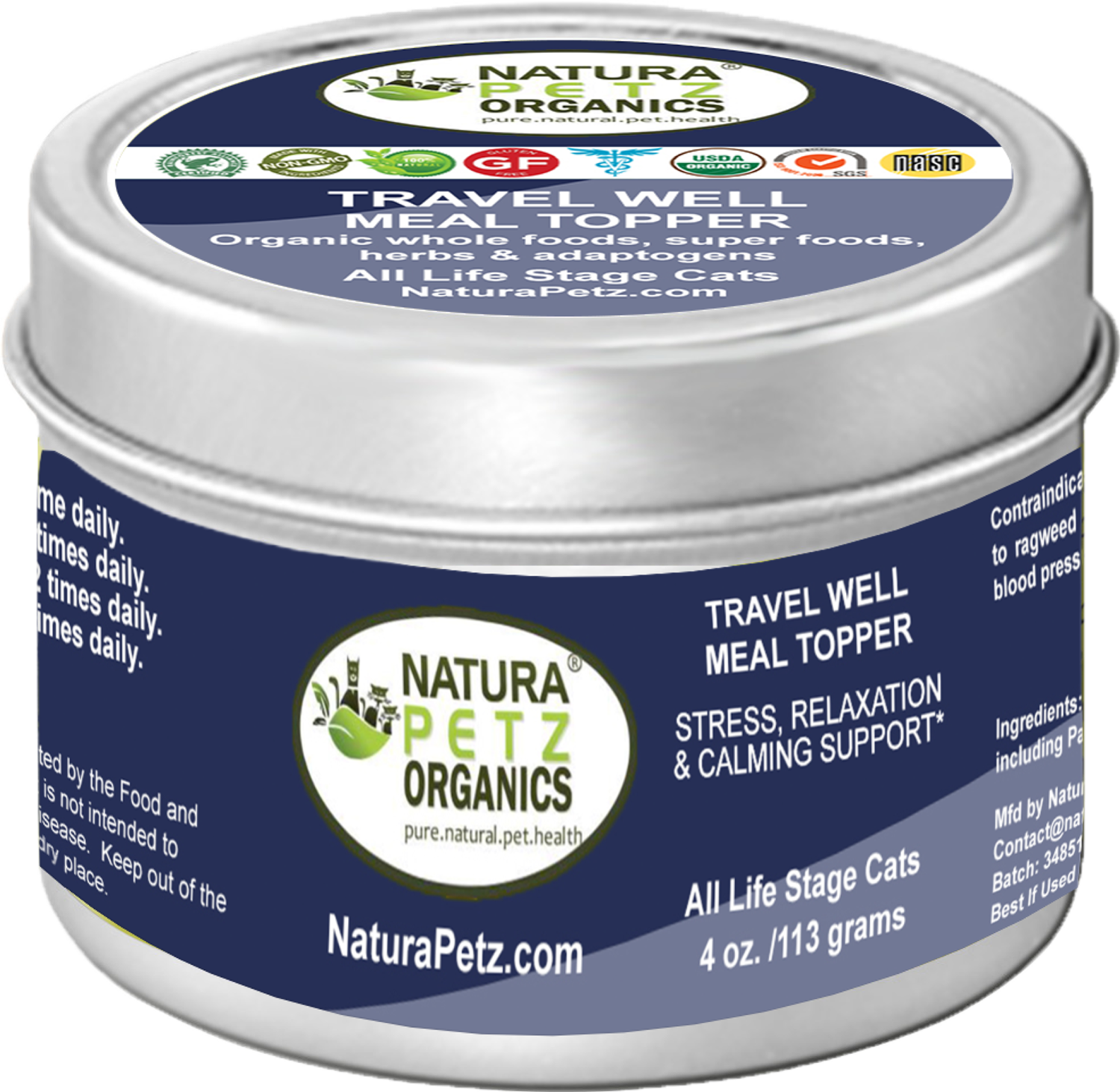 Organic Pet Systems Travel Well Meal Topper* Stress