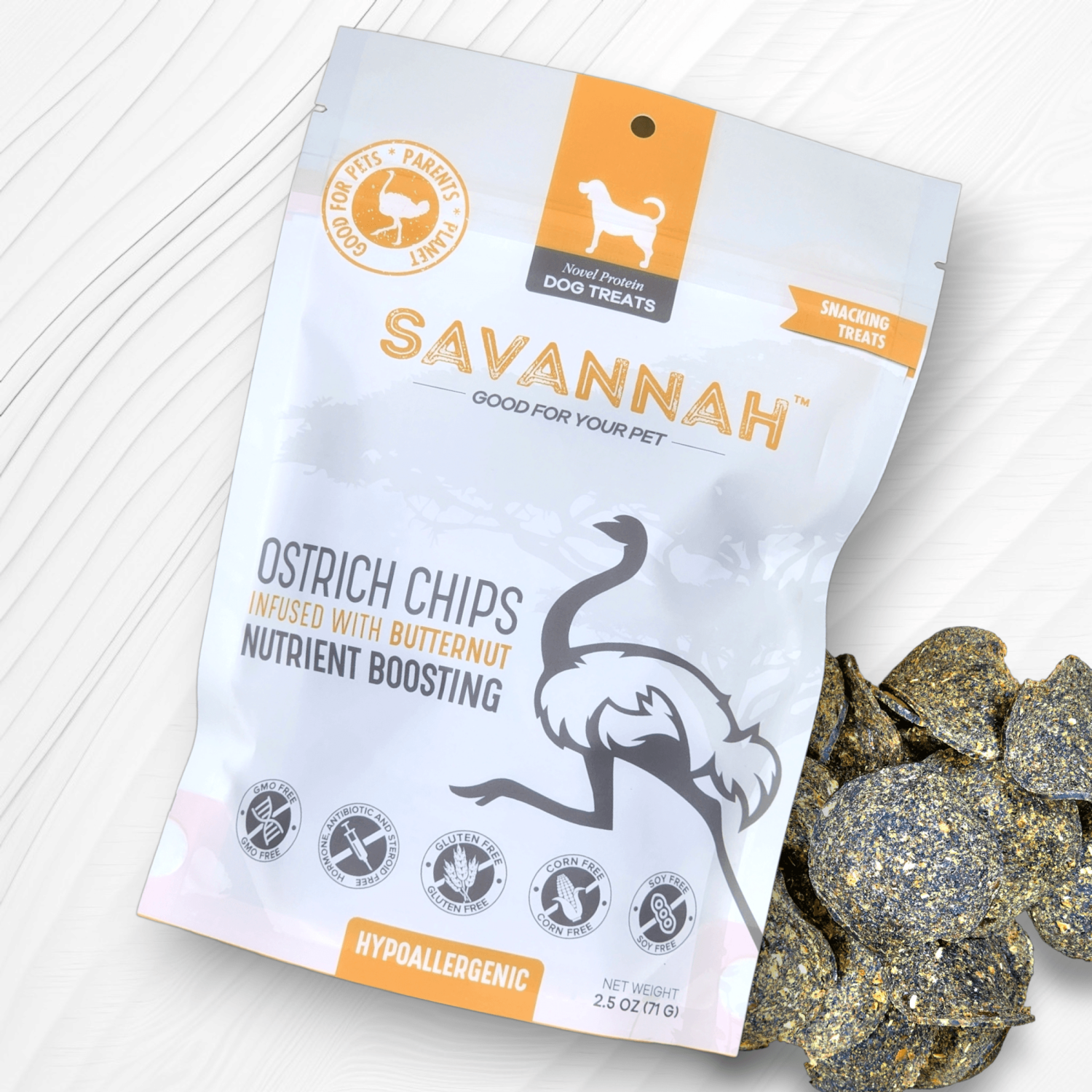 OstriTreats INC Ostrich Chips with Butternut : The Flavorful