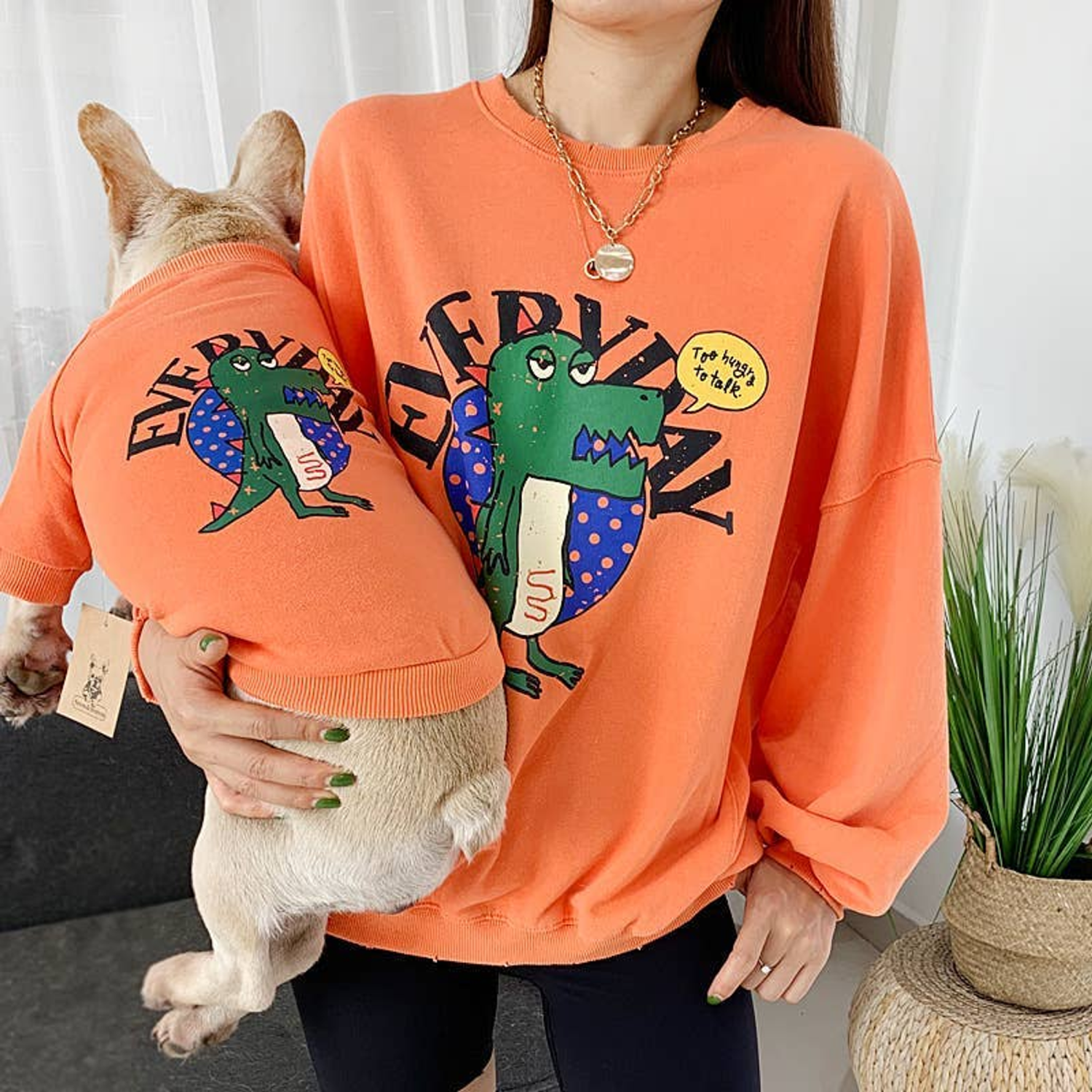 Pawsome Pets CA Everyday Dinosaur - Matching Pet and Owner Clothing Set Apparel