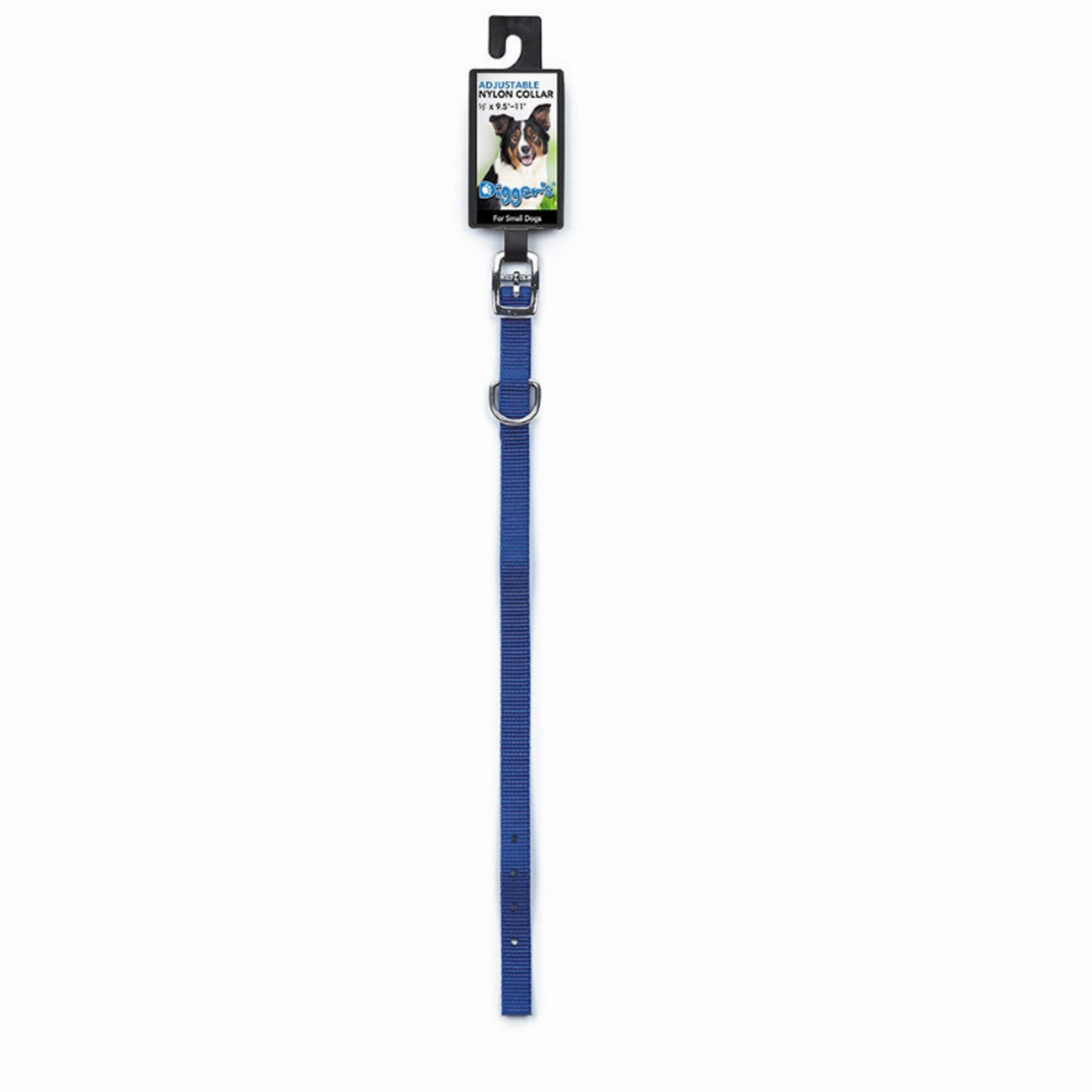Pet Edge DGR 1/2in Nylon Collar 12in Blue Collars