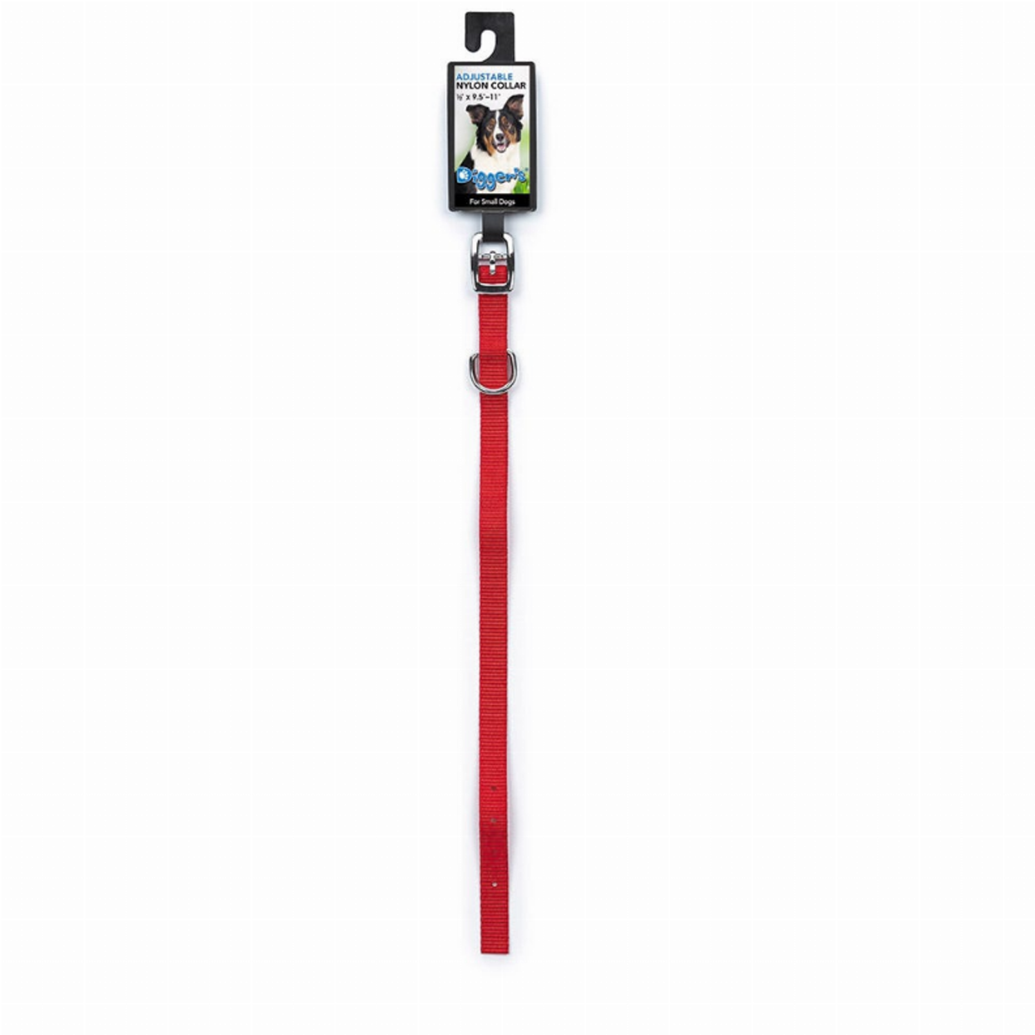 Pet Edge DGR 1/2in Nylon Collar 12in Red Collars