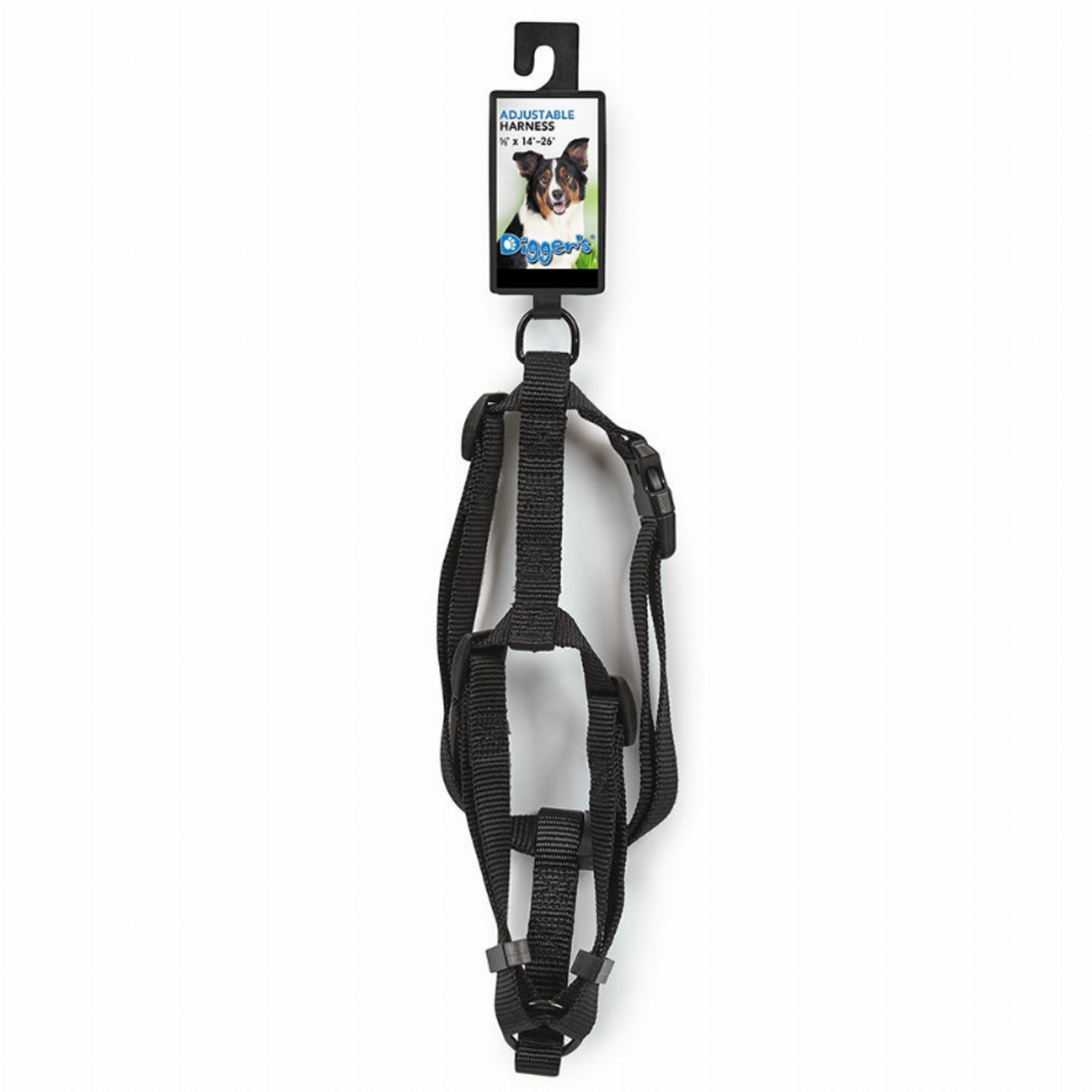Pet Edge DGR 5/8in Adjustable Harness Black Harnesses
