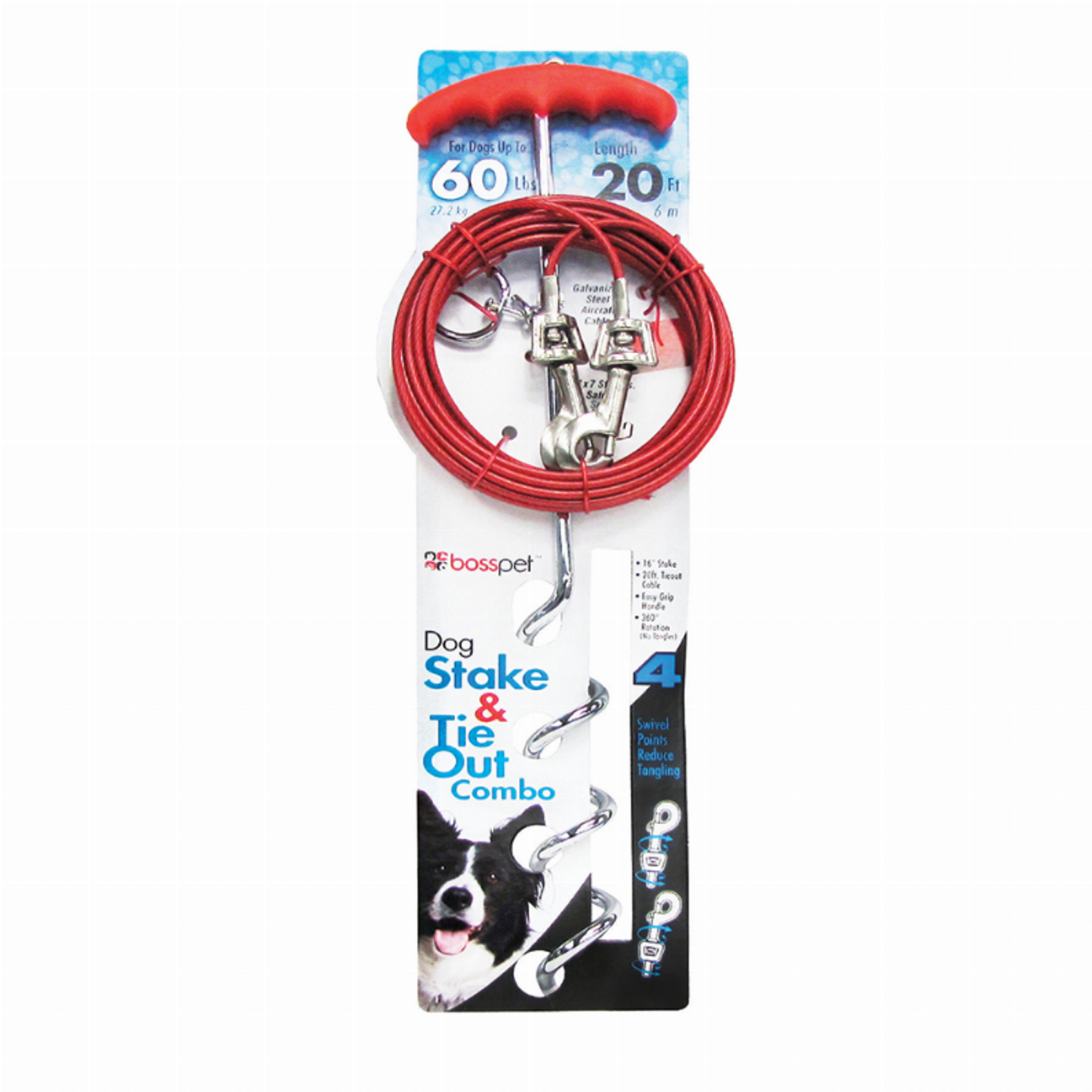 Pet Edge Spiral Stake/Cable Tieout Tie-Outs