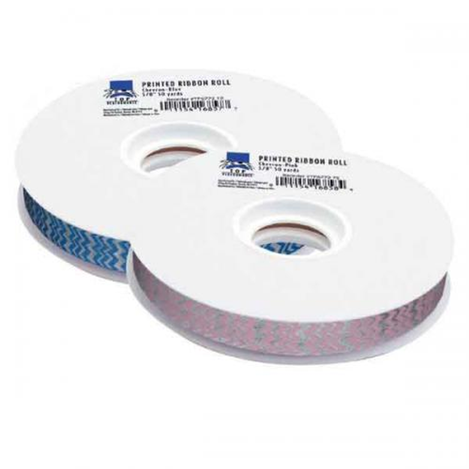 Pet Edge TP Printed Ribbon 50yds Chevron Blue Dog Clothes