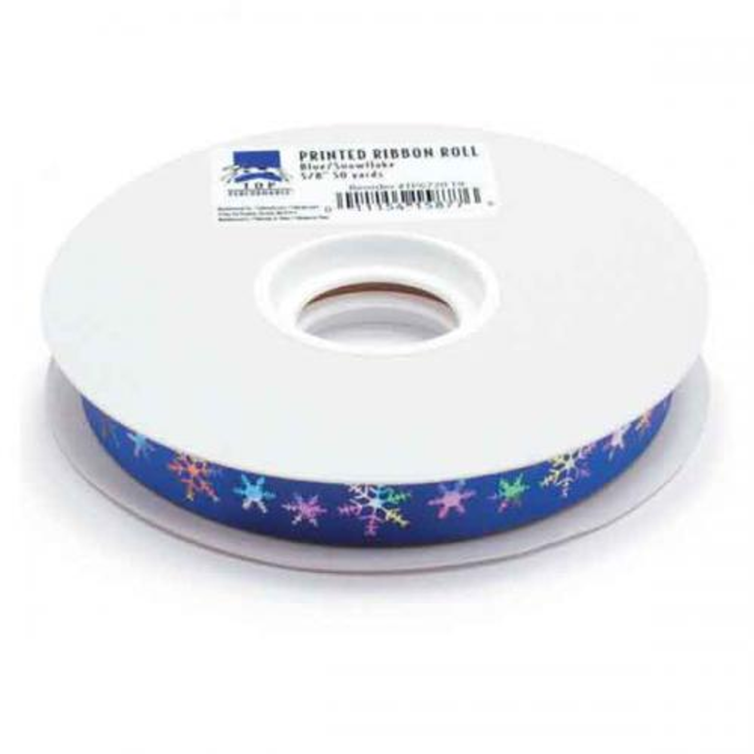 Pet Edge TP Printed Ribbon Roll 50yds Blue/Snowflake Dog Clothes