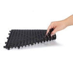 Pet Edge TP Floor 12x12In 6Pk Blk Tubs