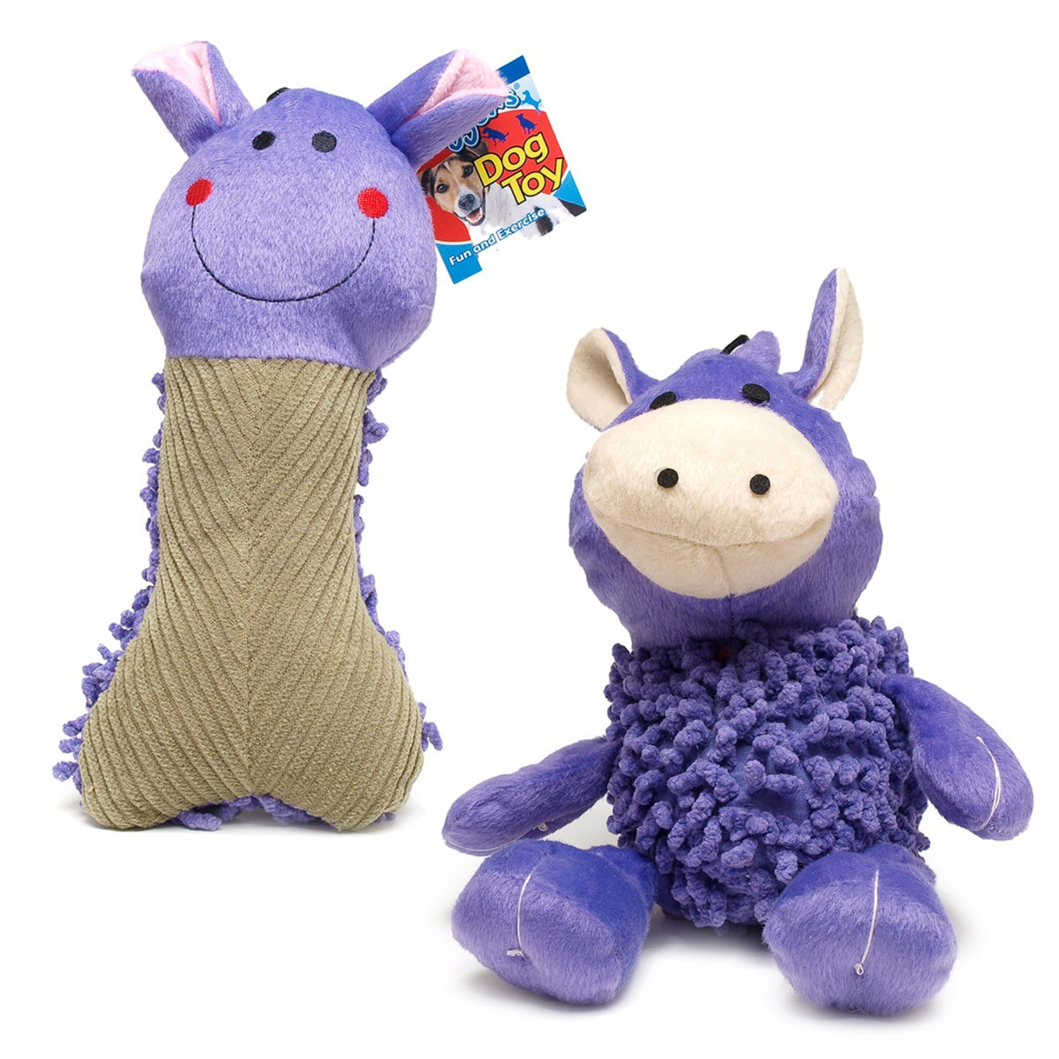Pet Edge Digger's Shaggy Plush Toys Asst Stuffed Plush