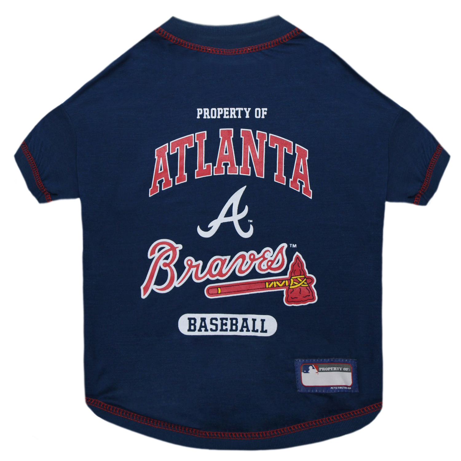 Pets First Co Atlanta Braves Tee Shirt Apparel