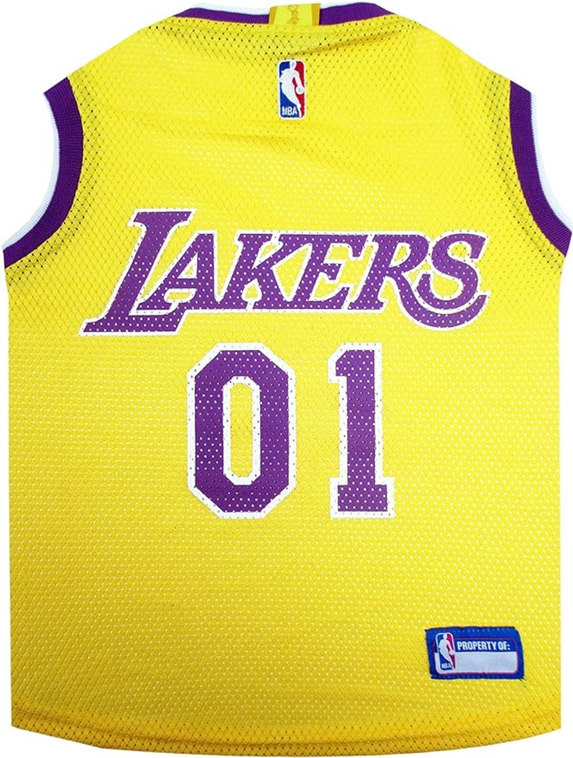 Pets First Co LA Lakers Basketball Mesh Jersey Apparel
