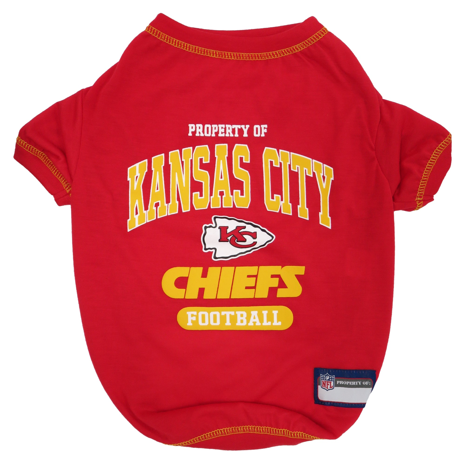 Pets First Co Kansas City Chiefs Tee Shirt Apparel