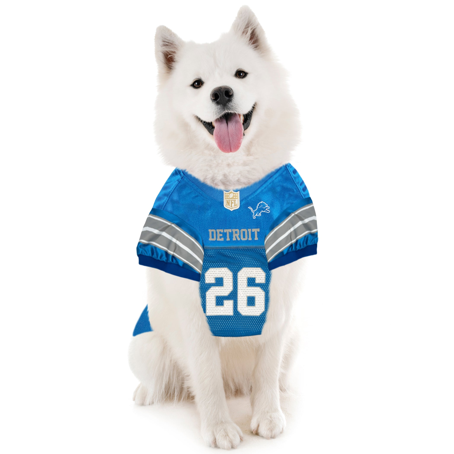 Pets First Co Jahmyr Gibbs Pet Striped Jersey (Det) Apparel